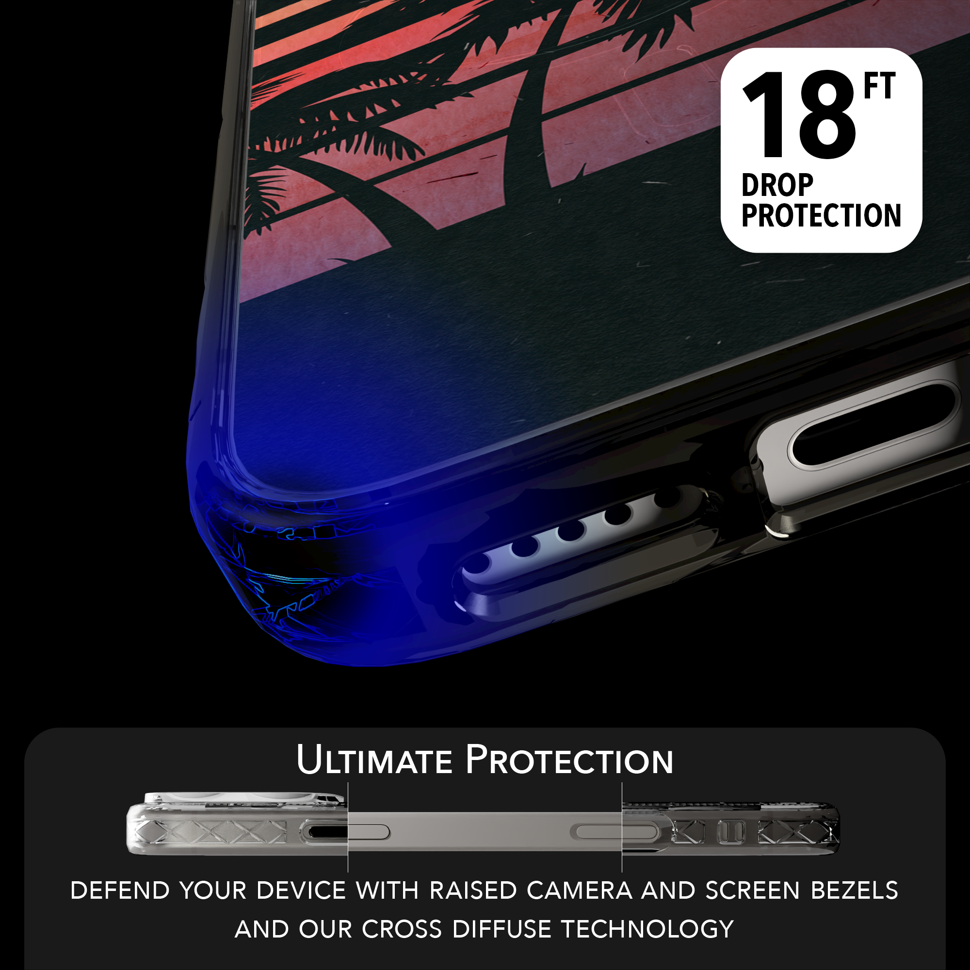 iPhone 16 Series | MagSafe | Summer Vibes Case Collection | Beach Sunset Beach Sunset / iPhone 16 Pro Max / Black