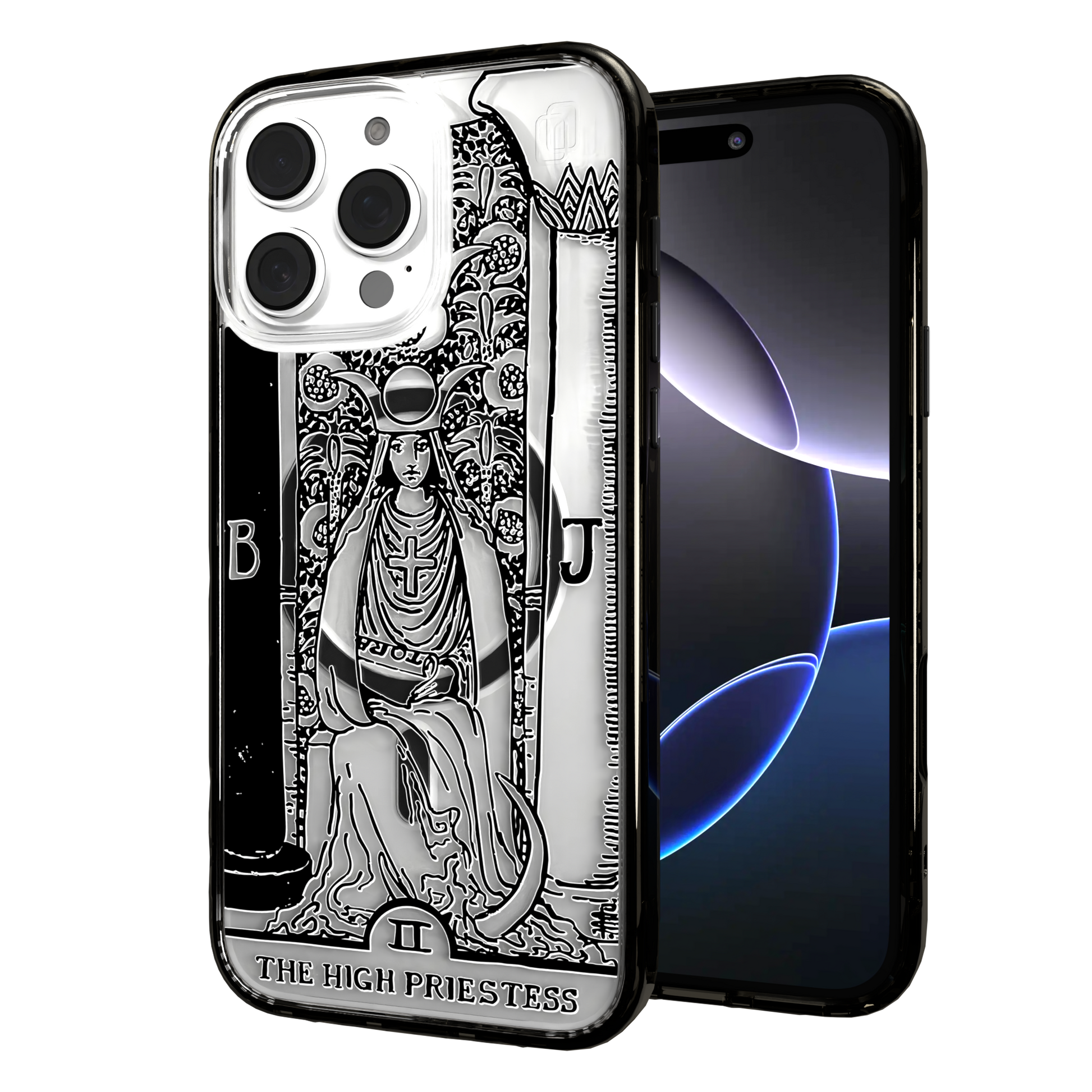 iPhone 16 Series | MagSafe | Tarot Collection | The High Priestess The High Priestess - Line / iPhone 16 Pro Max / Black