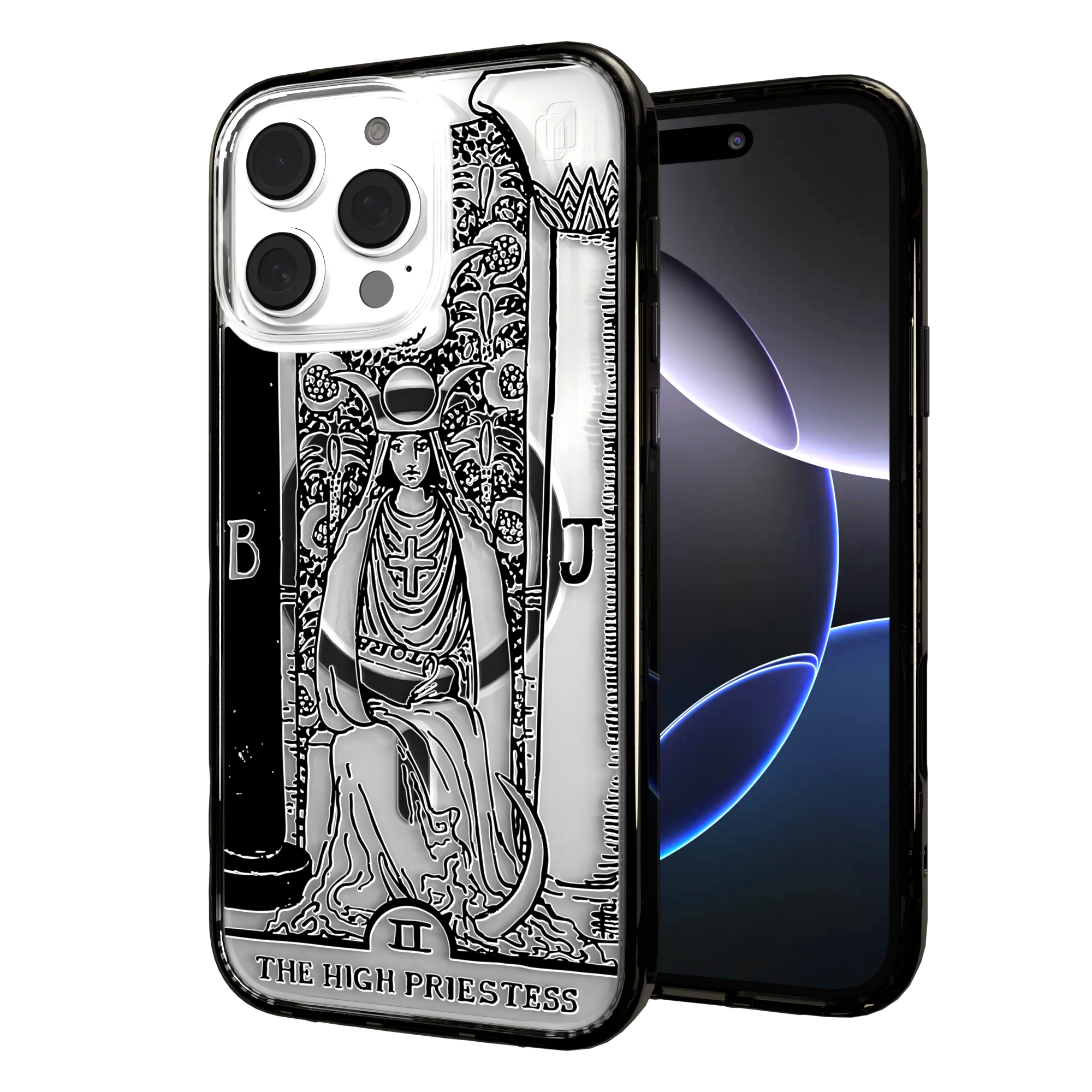 iPhone 16 Series | MagSafe | Tarot Collection | The High Priestess The High Priestess - Line / iPhone 16 Pro Max / Black