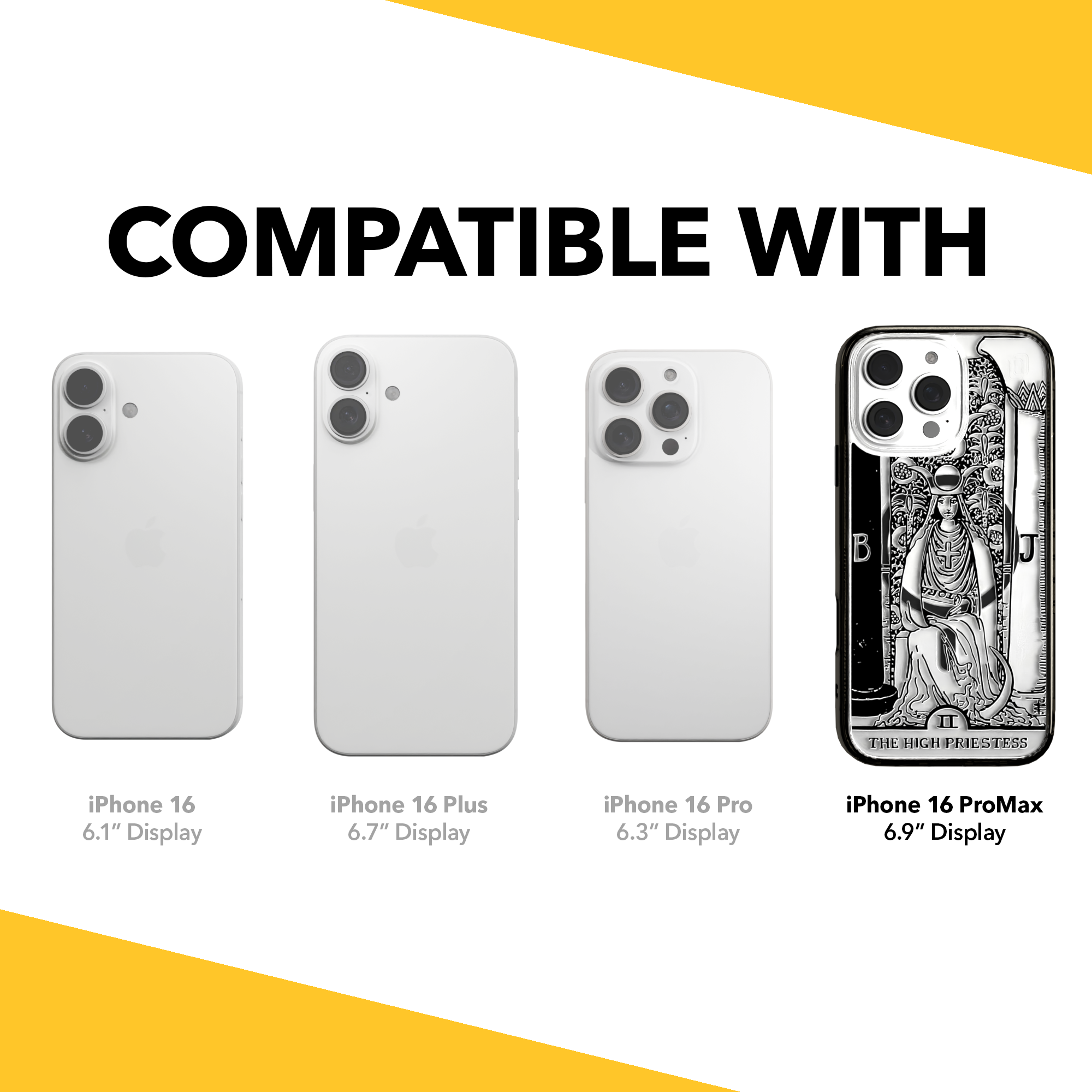 iPhone 16 Series | MagSafe | Tarot Collection | The High Priestess The High Priestess - Line / iPhone 16 Pro Max / Black