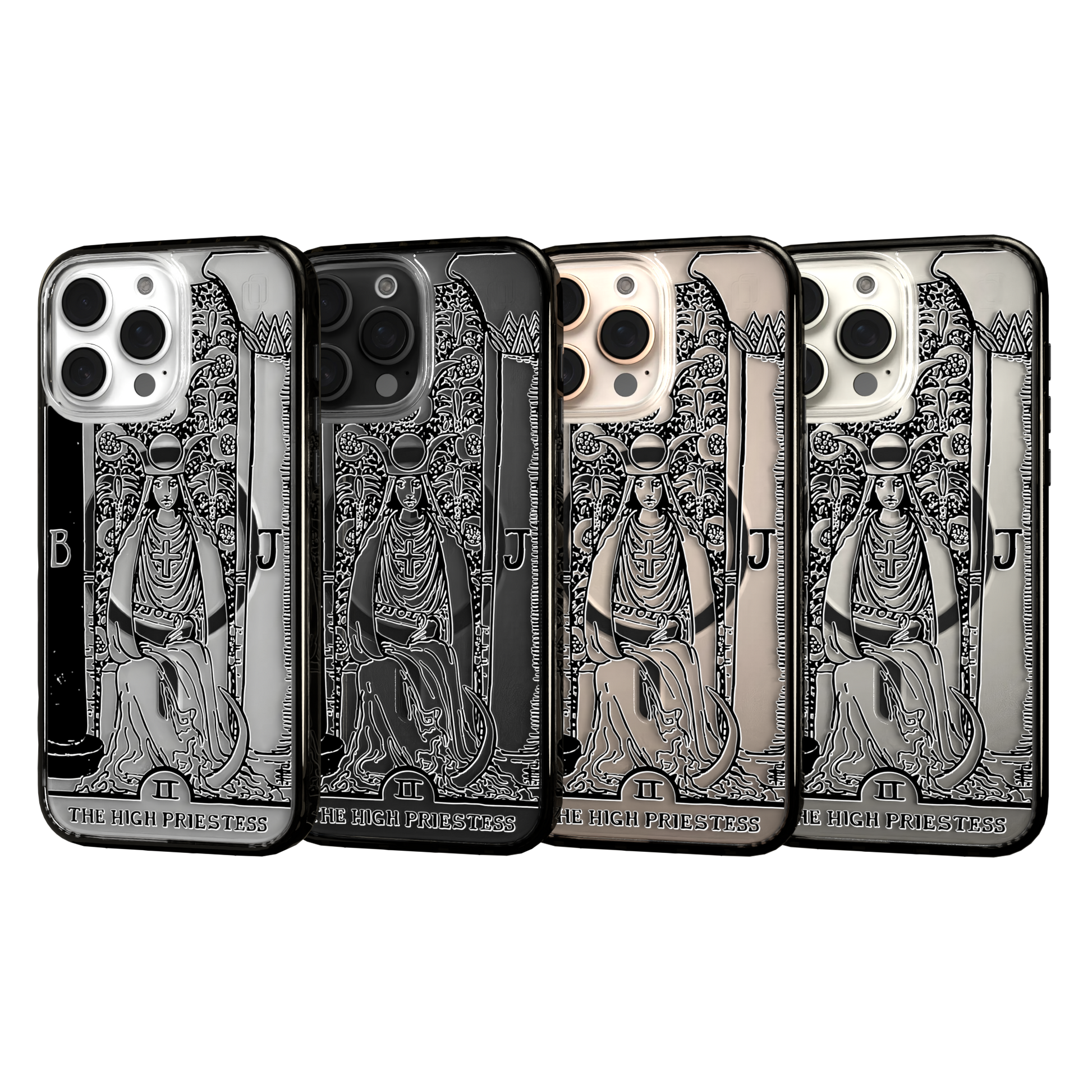 iPhone 16 Series | MagSafe | Tarot Collection | The High Priestess The High Priestess - Line / iPhone 16 Pro Max / Black