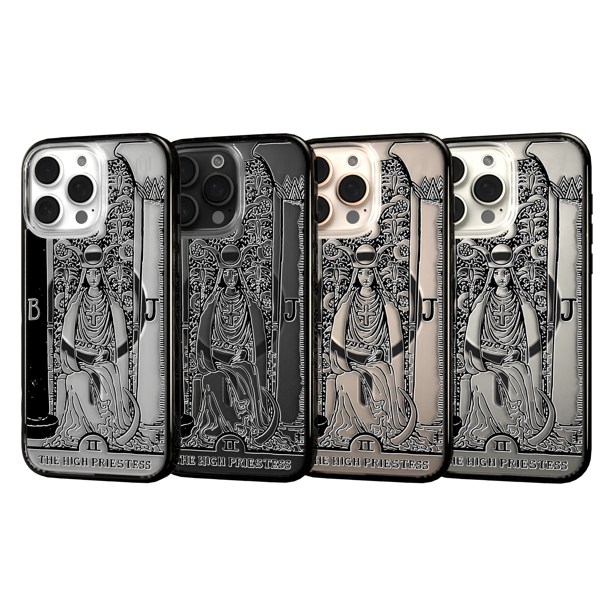 iPhone 16 Series | MagSafe | Tarot Collection | The High Priestess The High Priestess - Line / iPhone 16 Pro Max / Black