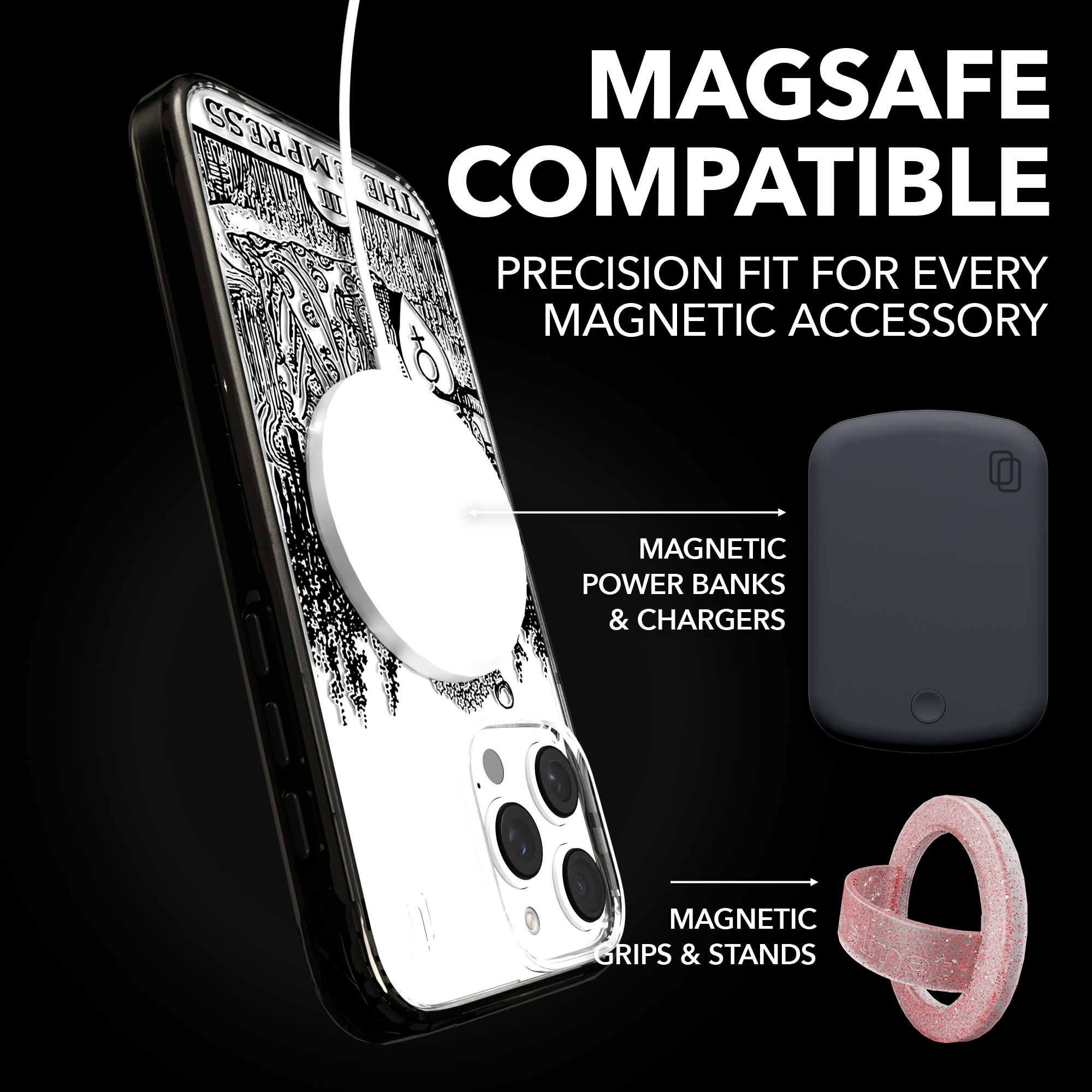 iPhone 16 Series | MagSafe | Tarot Collection | The Empress The Empress - Line / iPhone 16 Pro Max / Black