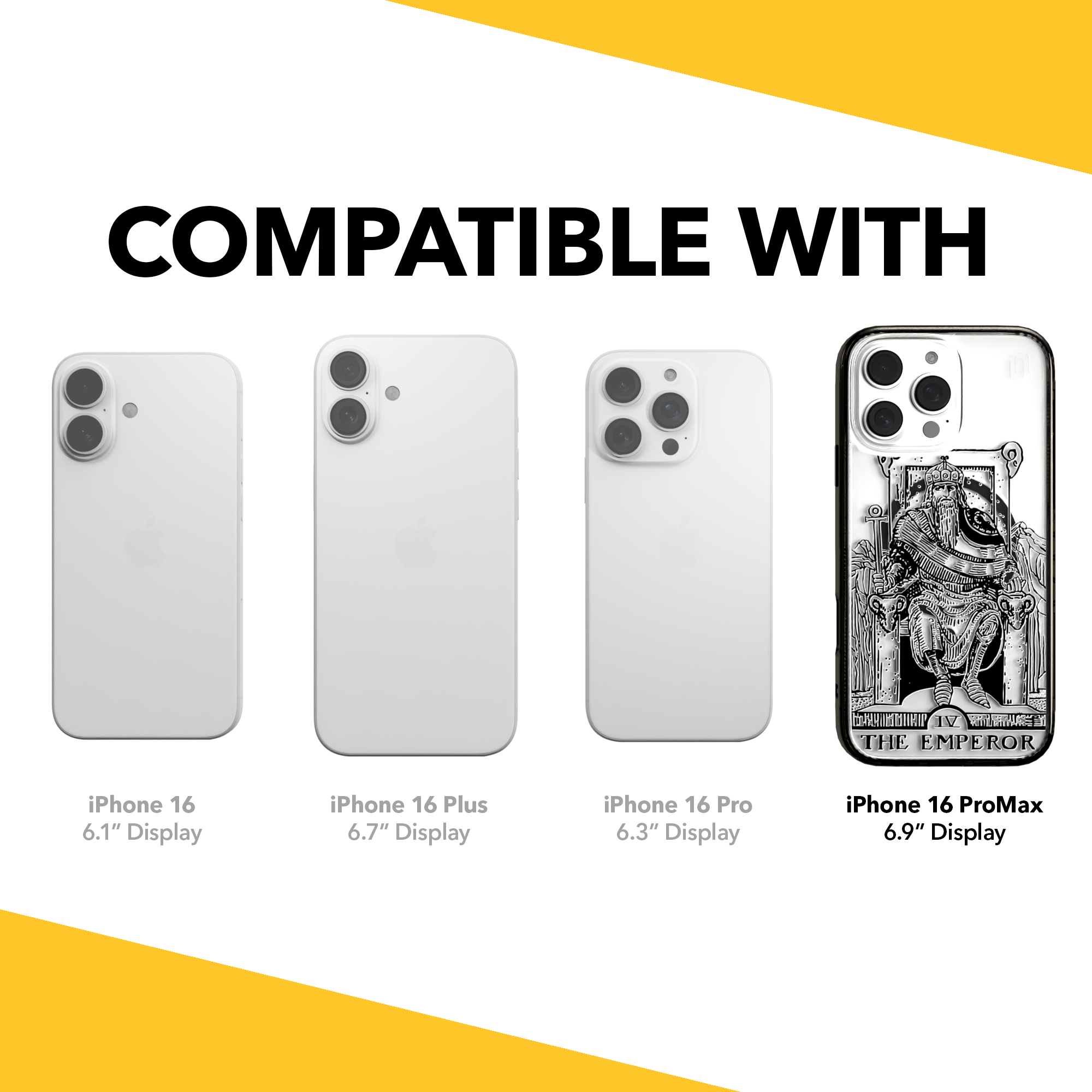 iPhone 16 Series | MagSafe | Tarot Collection | The Emperor The Emperor - Line / iPhone 16 Pro Max / Black