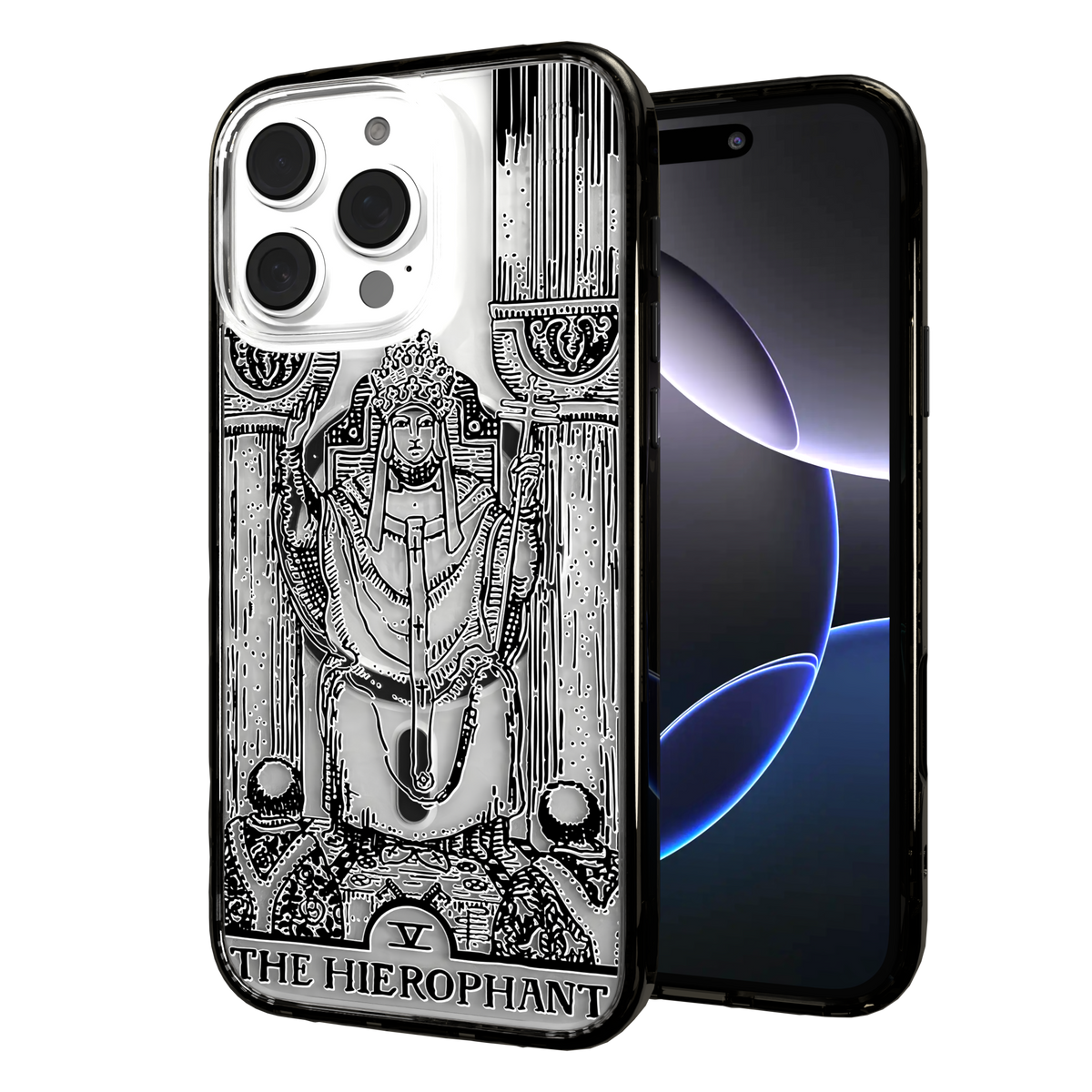 iPhone 16 Series | MagSafe | Tarot Collection | The Hierophant The Hierophant - Line / iPhone 16 Pro Max / Black