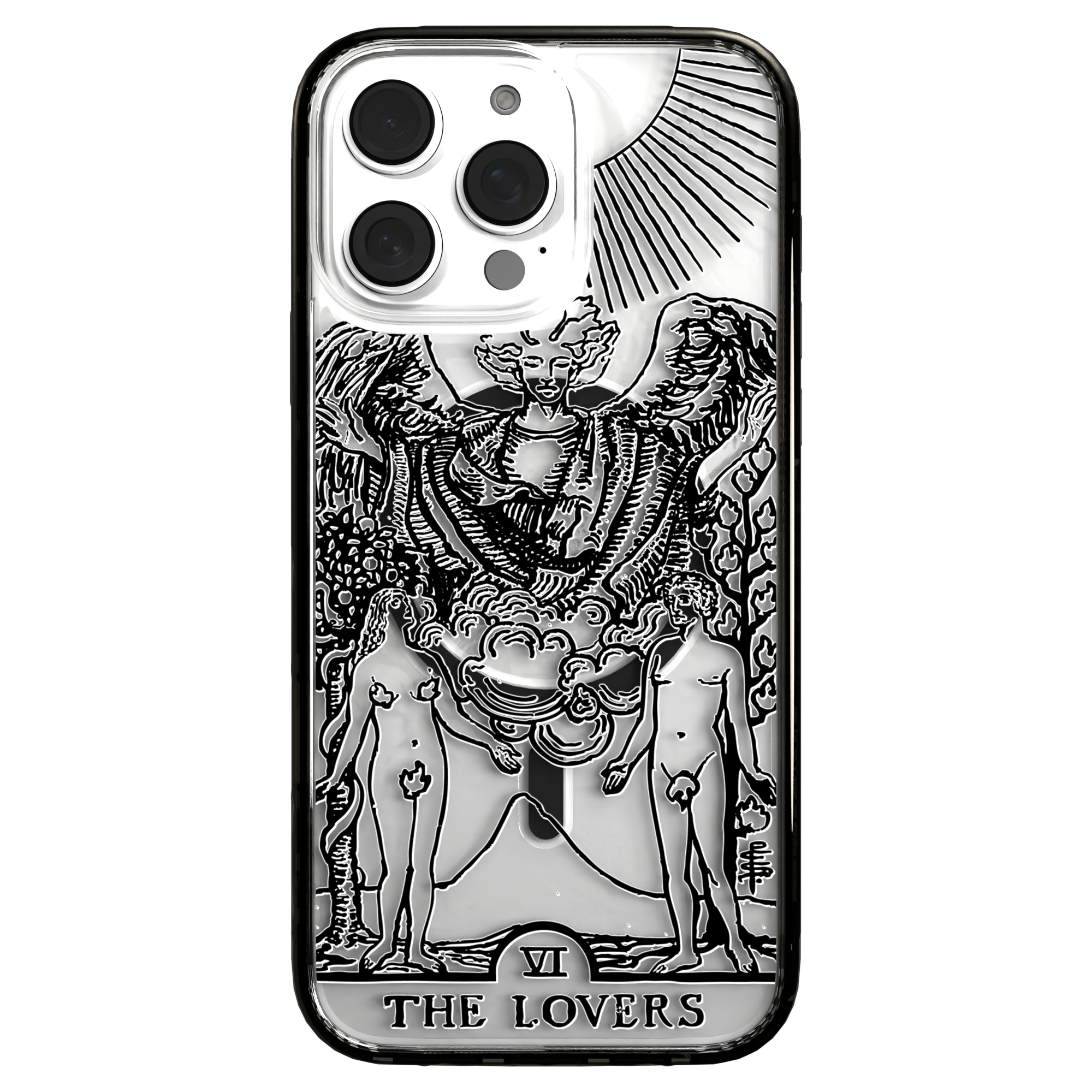 iPhone 16 Series | MagSafe | Tarot Collection | The Lovers The Lovers - Line / iPhone 16 Pro Max / Black