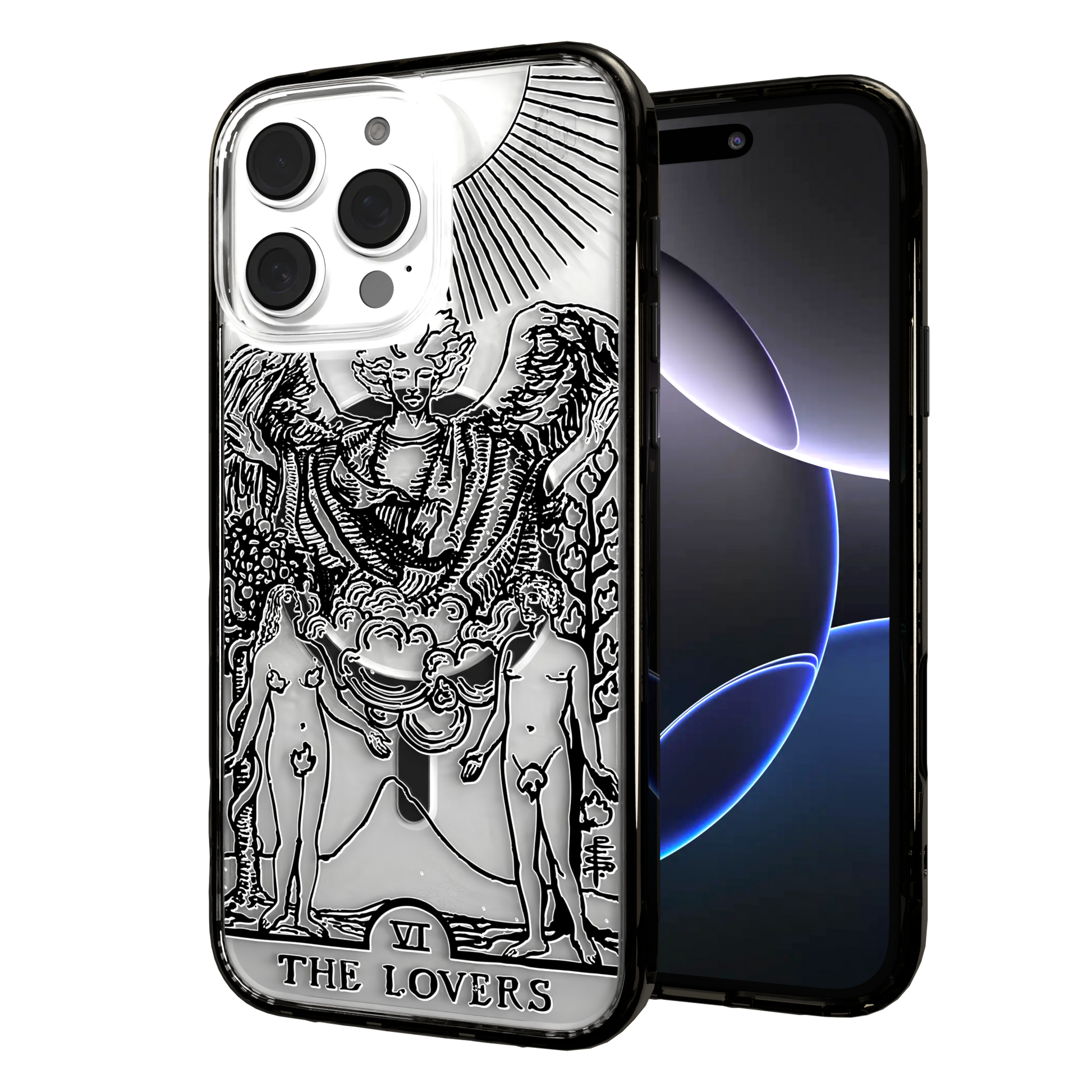 iPhone 16 Series | MagSafe | Tarot Collection | The Lovers The Lovers - Line / iPhone 16 Pro Max / Black