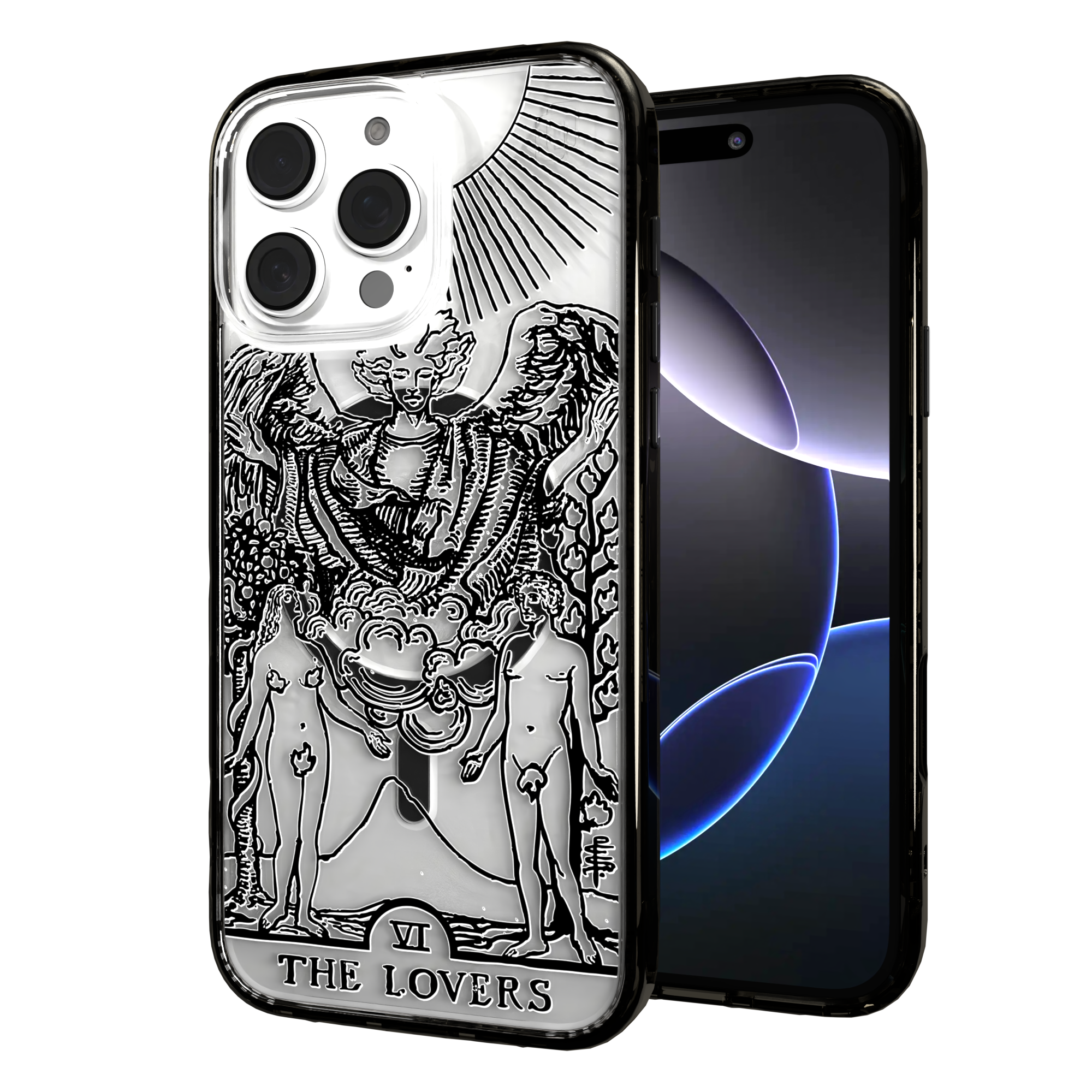 iPhone 16 Series | MagSafe | Tarot Collection | The Lovers The Lovers - Line / iPhone 16 Pro Max / Black