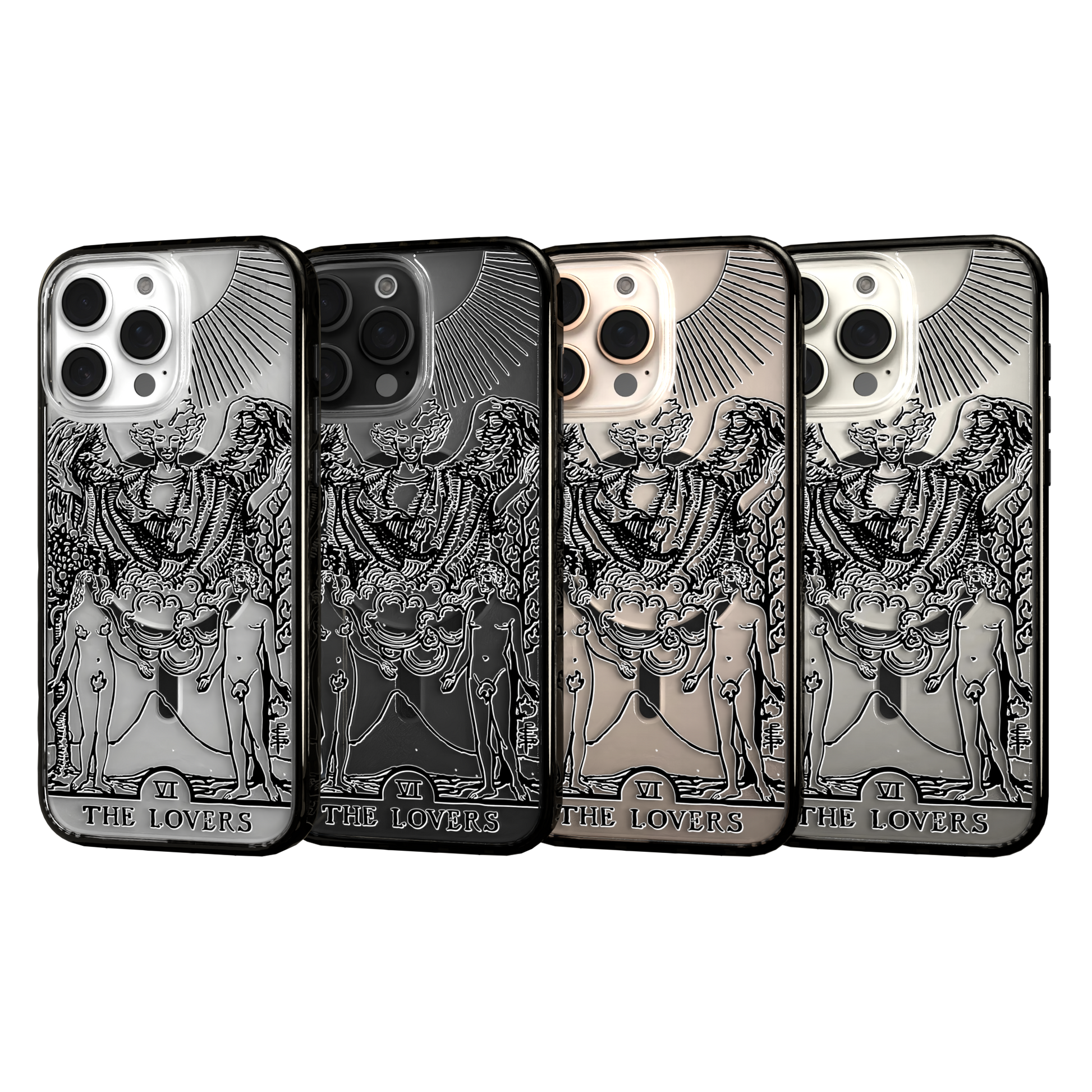 iPhone 16 Series | MagSafe | Tarot Collection | The Lovers The Lovers - Line / iPhone 16 Pro Max / Black