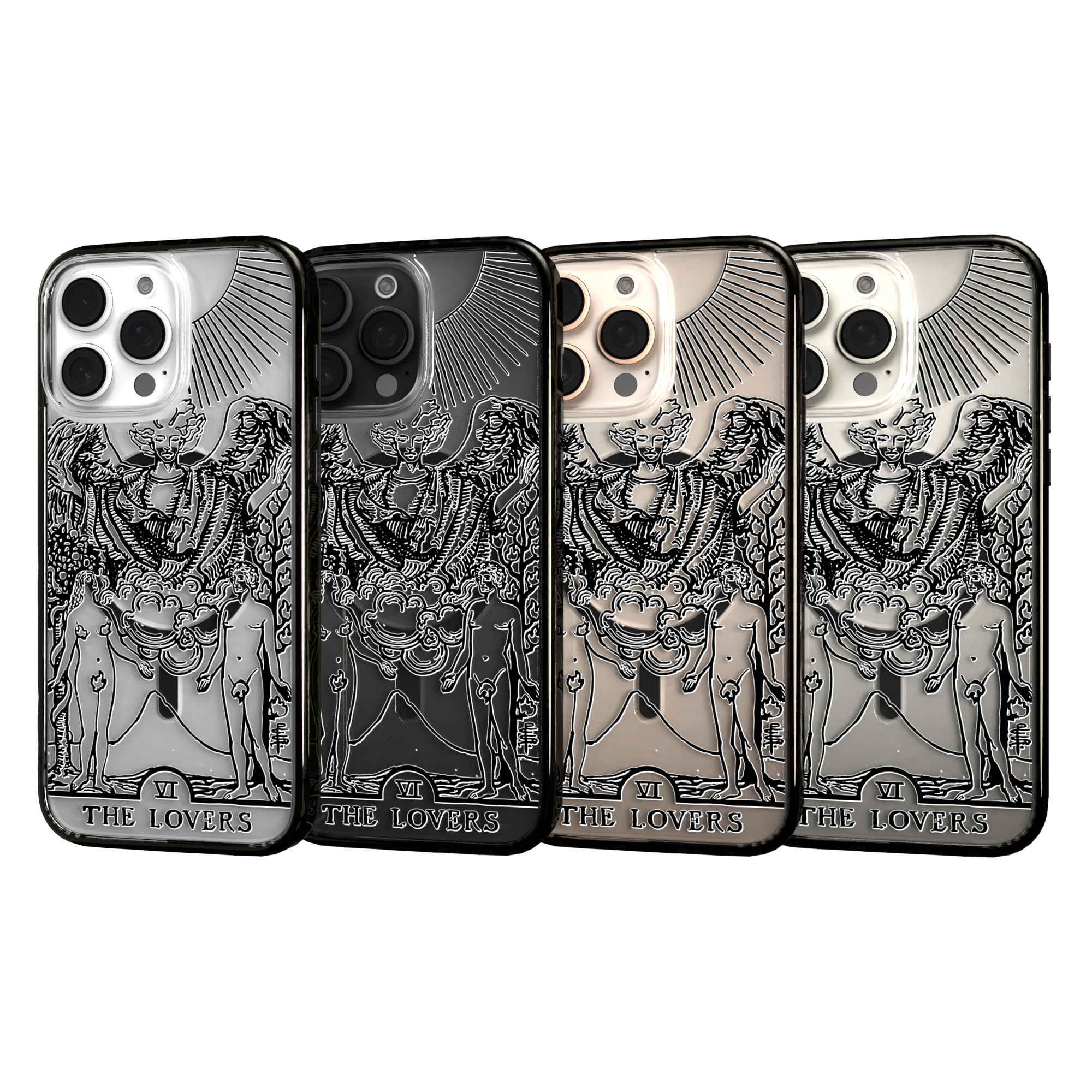 iPhone 16 Series | MagSafe | Tarot Collection | The Lovers The Lovers - Line / iPhone 16 Pro Max / Black