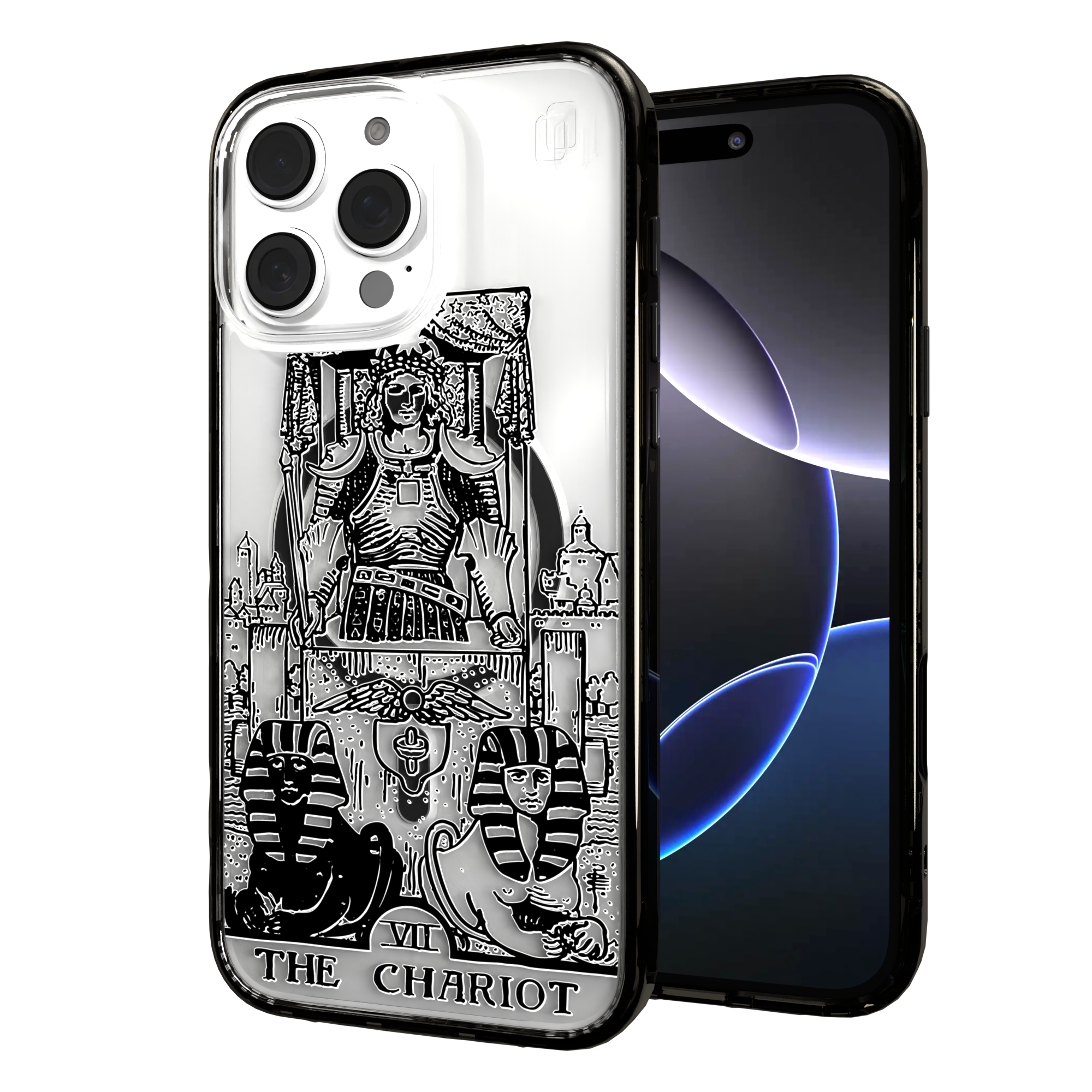 iPhone 16 Series | MagSafe | Tarot Collection | The Chariot The Chariot - Line / iPhone 16 Pro Max / Black