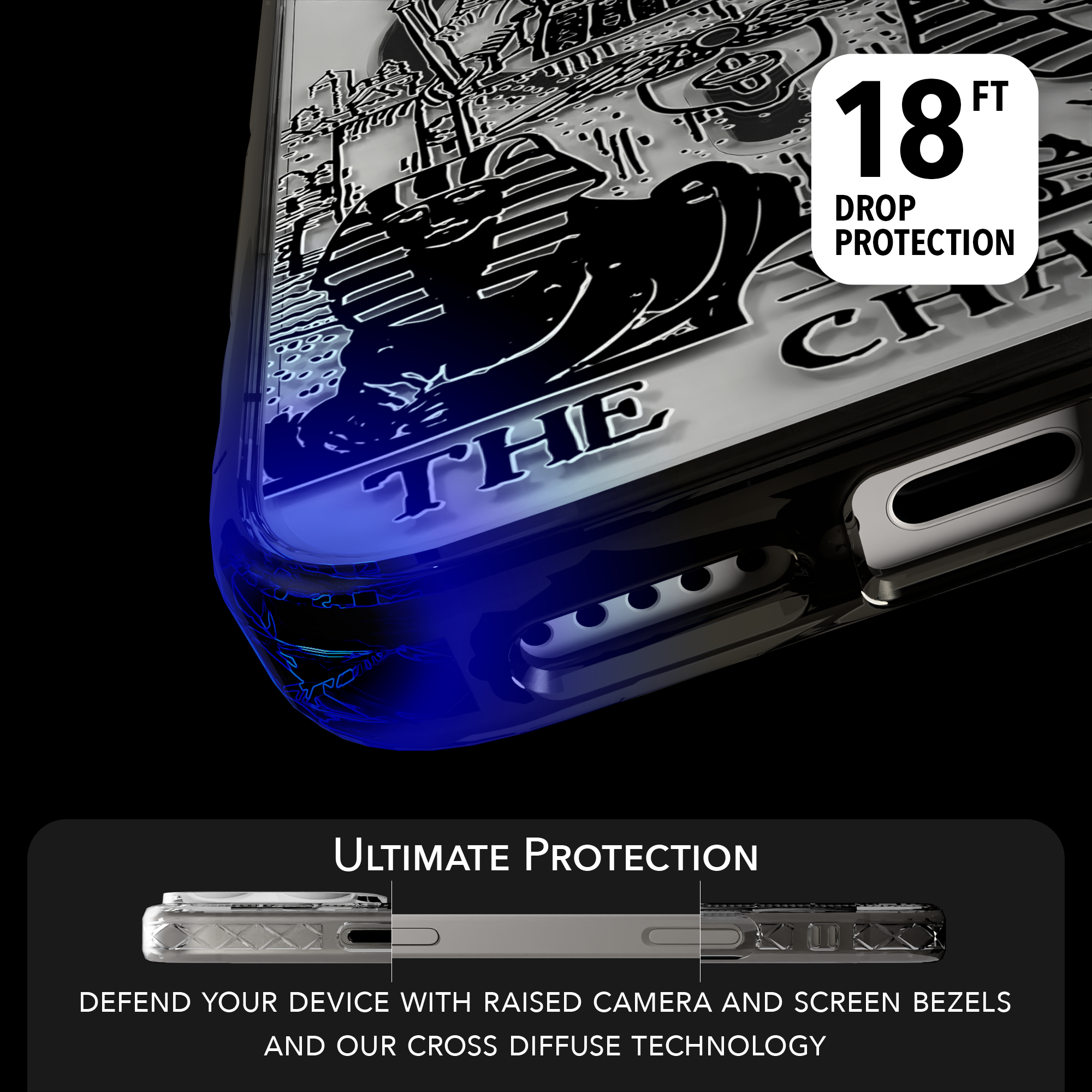 iPhone 16 Series | MagSafe | Tarot Collection | The Chariot The Chariot - Line / iPhone 16 Pro Max / Black
