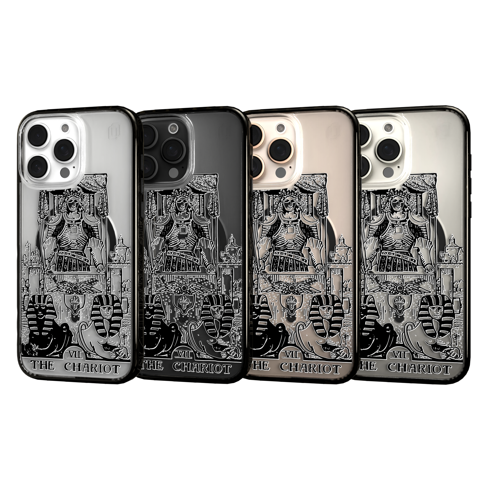 iPhone 16 Series | MagSafe | Tarot Collection | The Chariot The Chariot - Line / iPhone 16 Pro Max / Black