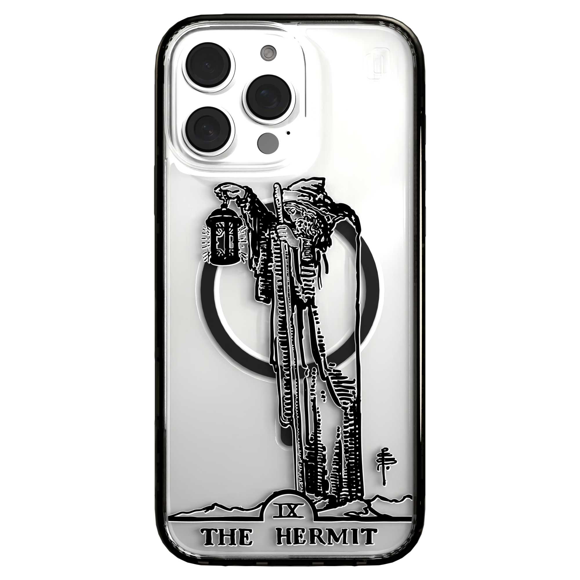 iPhone 16 Series | MagSafe | Tarot Collection | The Hermit The Hermit - Line / iPhone 16 Pro Max / Black