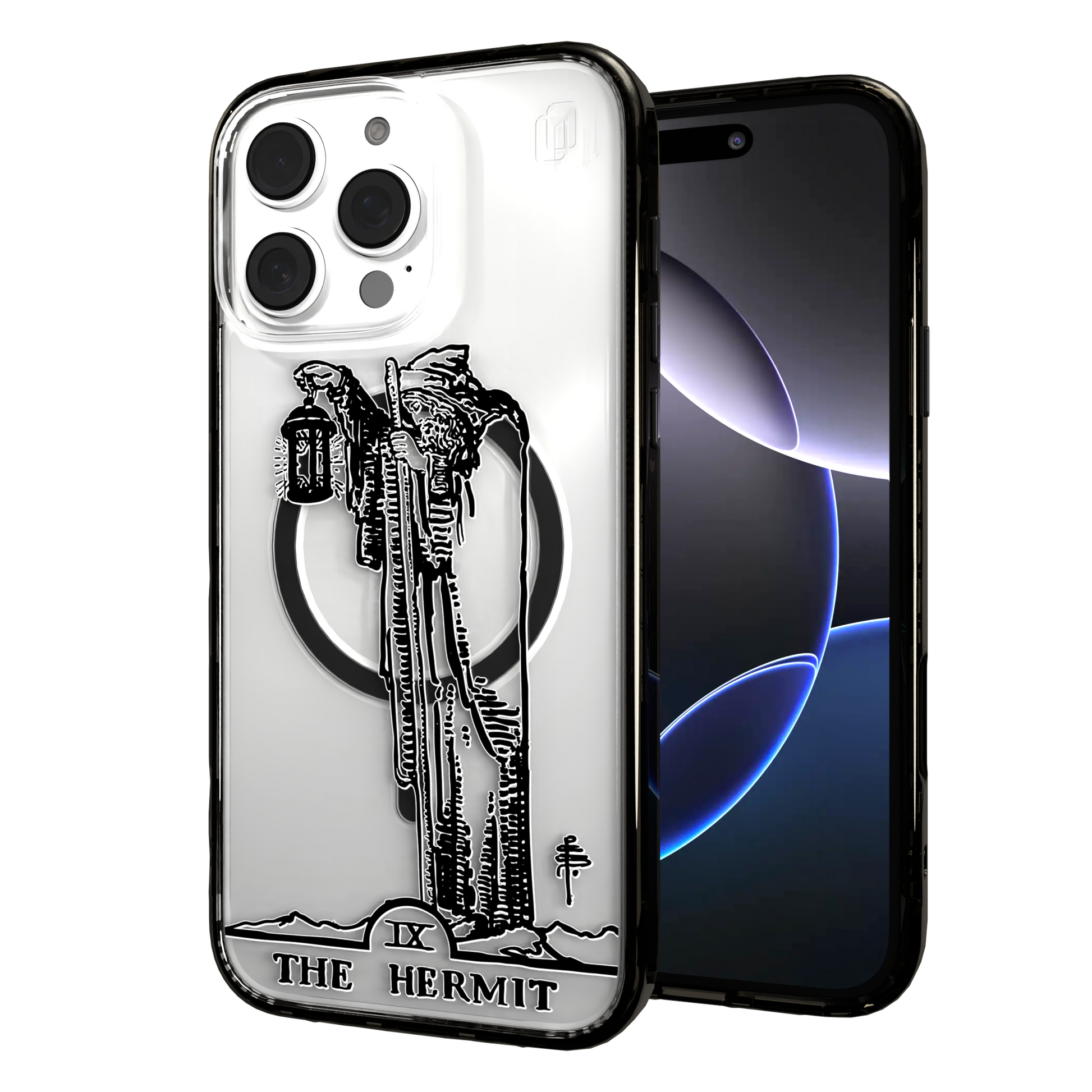 iPhone 16 Series | MagSafe | Tarot Collection | The Hermit The Hermit - Line / iPhone 16 Pro Max / Black