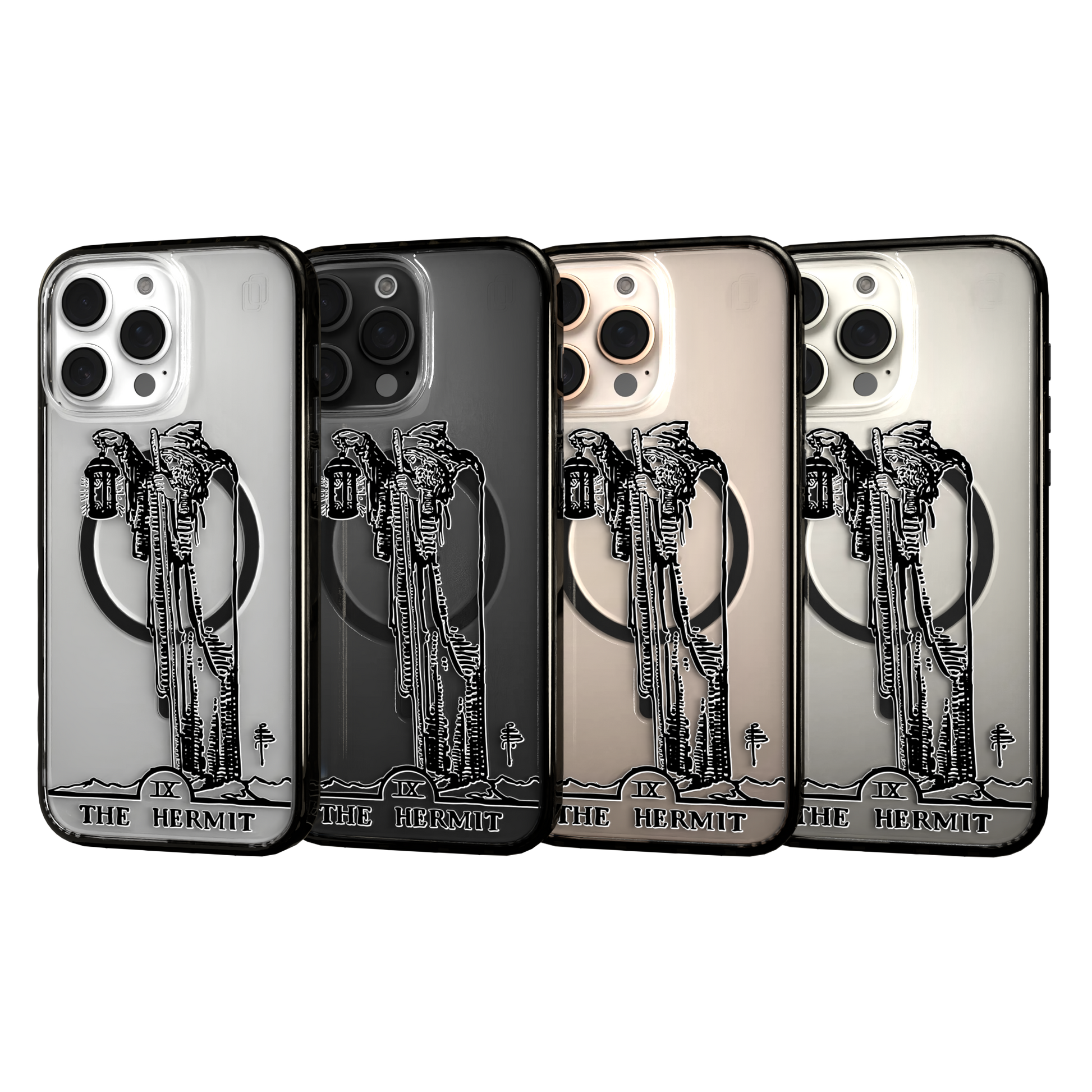 iPhone 16 Series | MagSafe | Tarot Collection | The Hermit The Hermit - Line / iPhone 16 Pro Max / Black