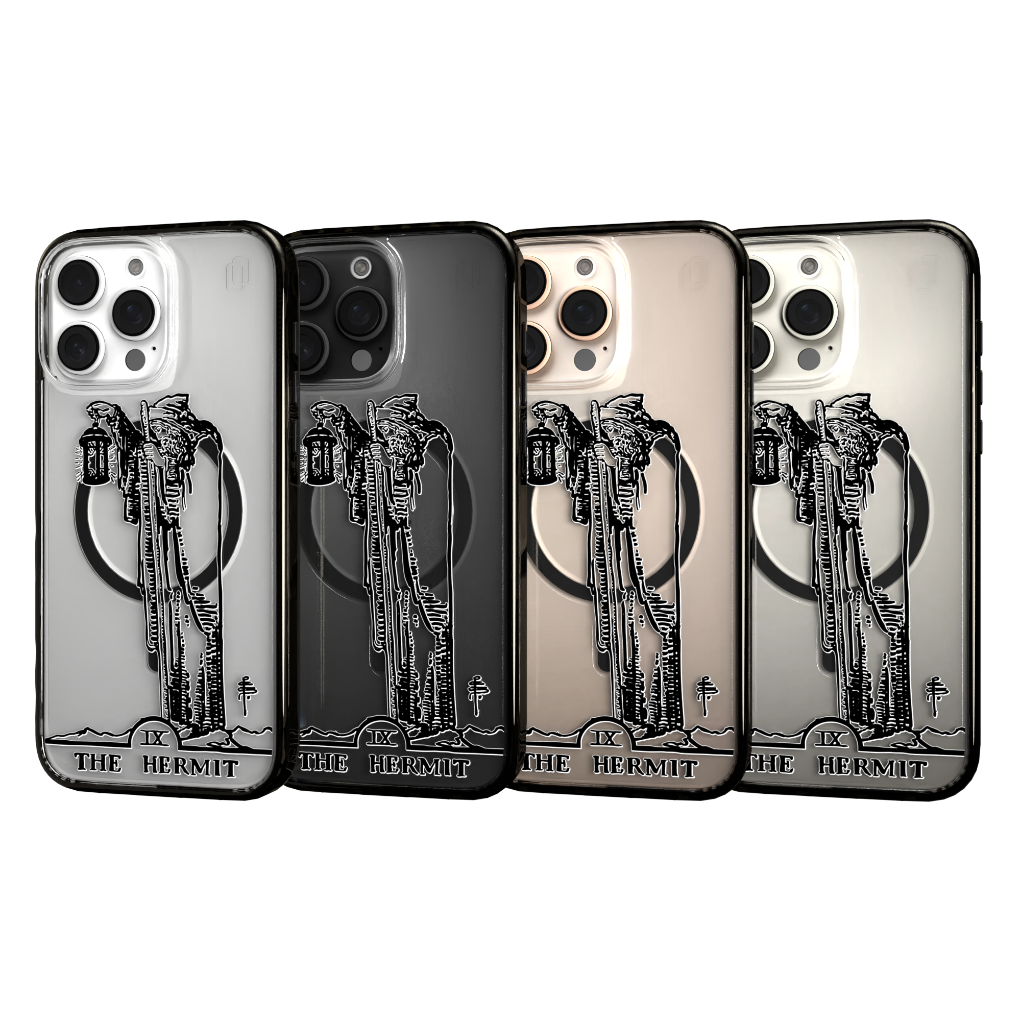 iPhone 16 Series | MagSafe | Tarot Collection | The Hermit The Hermit - Line / iPhone 16 Pro Max / Black