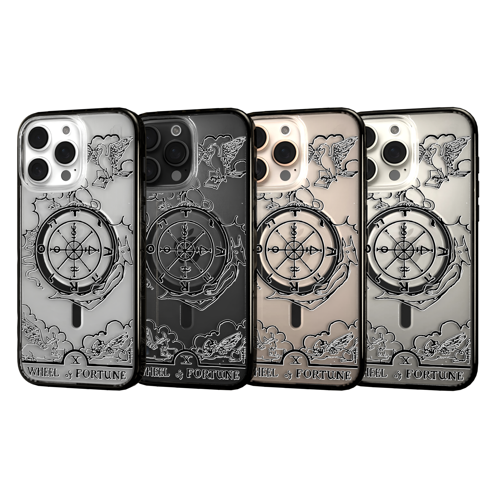 iPhone 16 Series | MagSafe | Tarot Collection | Wheel of Fortune Wheel of Fortune - Line / iPhone 16 Pro Max / Black