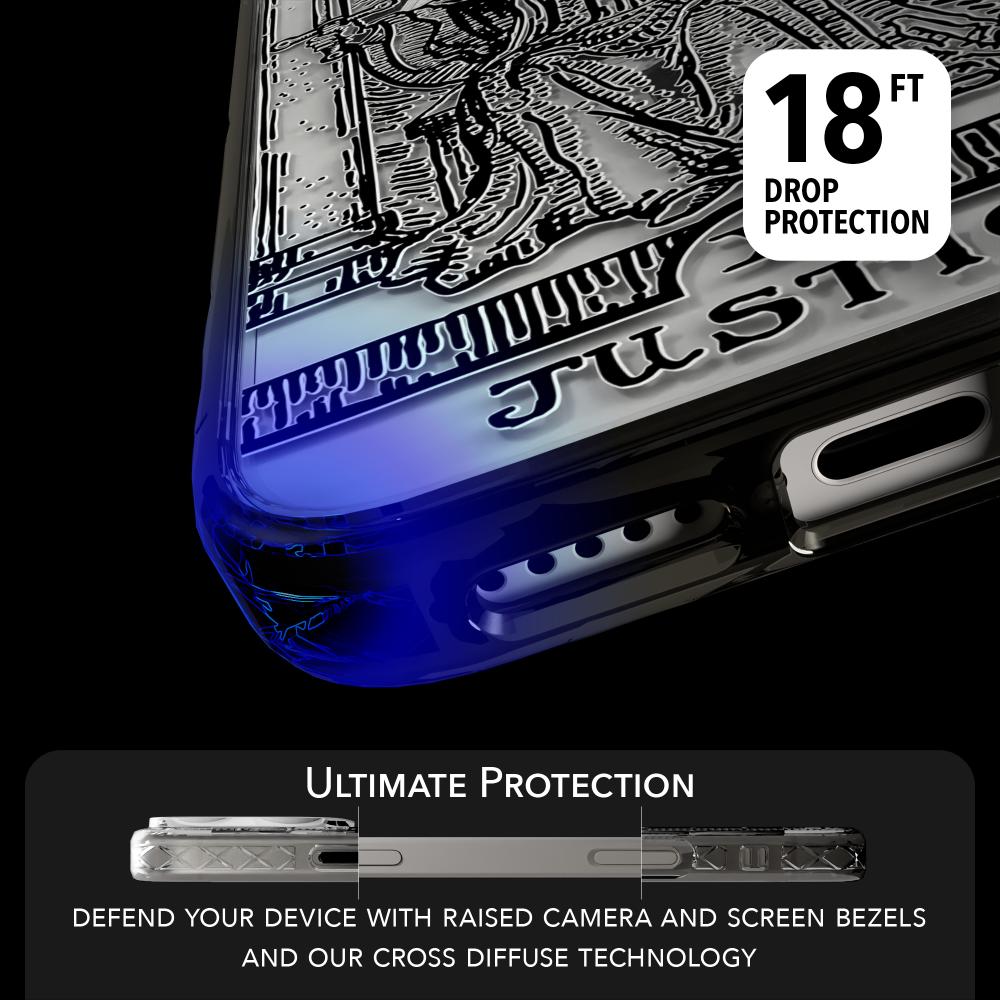 iPhone 16 Series | MagSafe | Tarot Collection | Justice Justice - Line / iPhone 16 Pro Max / Black