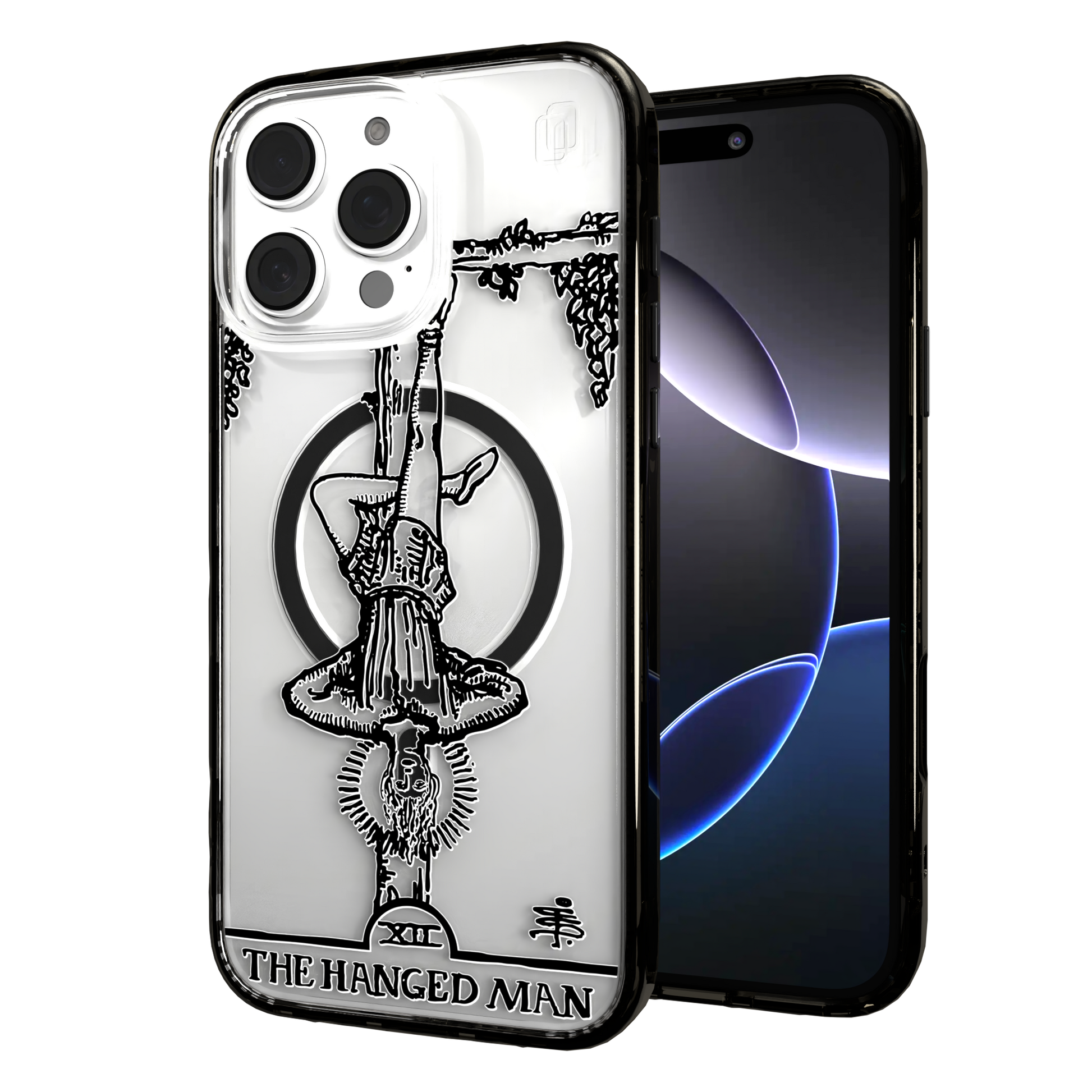 iPhone 16 Series | MagSafe | Tarot Collection | The Hanged Man The Hanged Man - Line / iPhone 16 Pro Max / Black