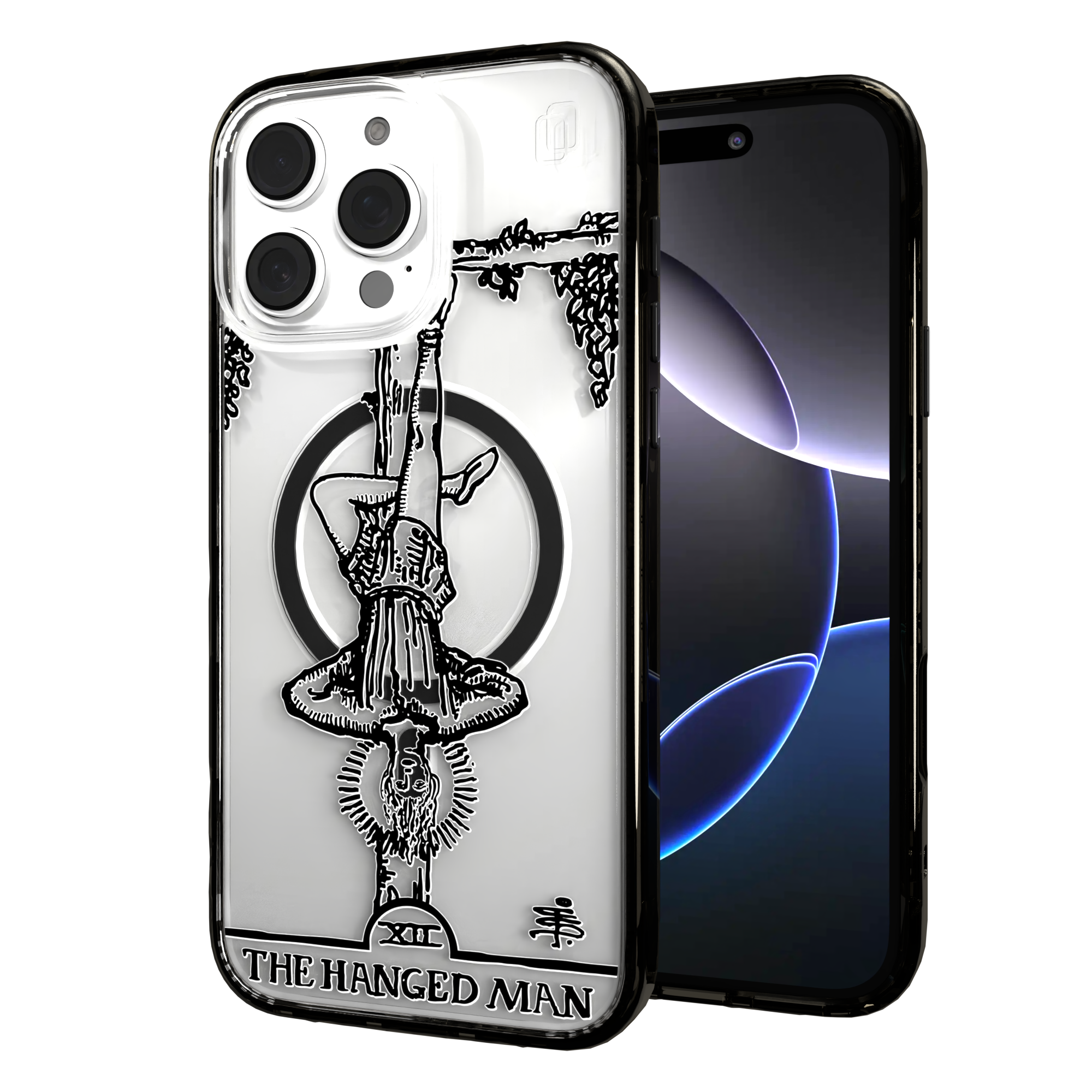 iPhone 16 Series | MagSafe | Tarot Collection | The Hanged Man The Hanged Man - Line / iPhone 16 Pro Max / Black