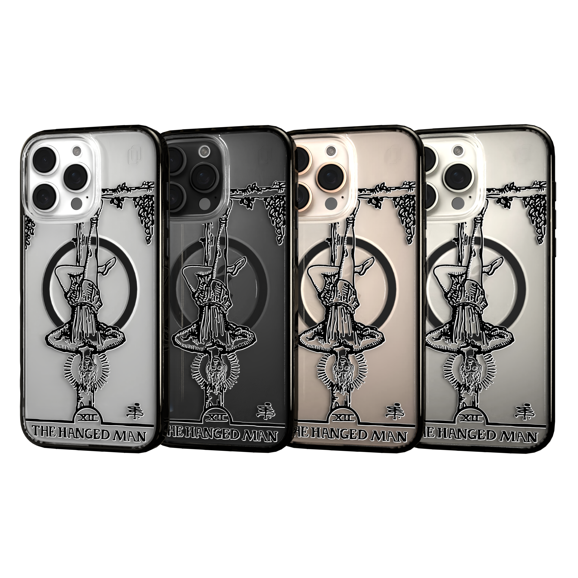 iPhone 16 Series | MagSafe | Tarot Collection | The Hanged Man The Hanged Man - Line / iPhone 16 Pro Max / Black