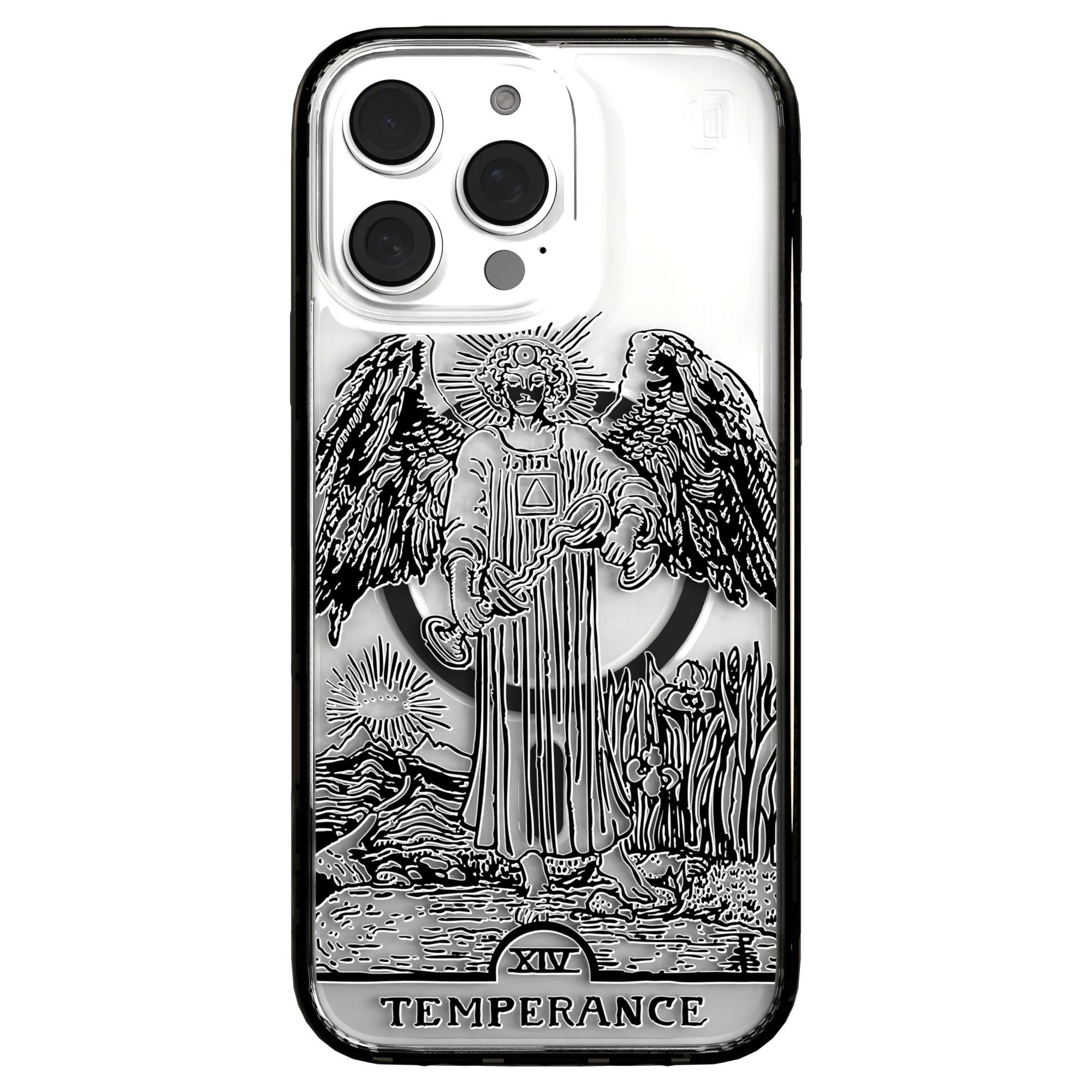 iPhone 16 Series | MagSafe | Tarot Collection | Temperance Temperance - Line / iPhone 16 Pro Max / Black