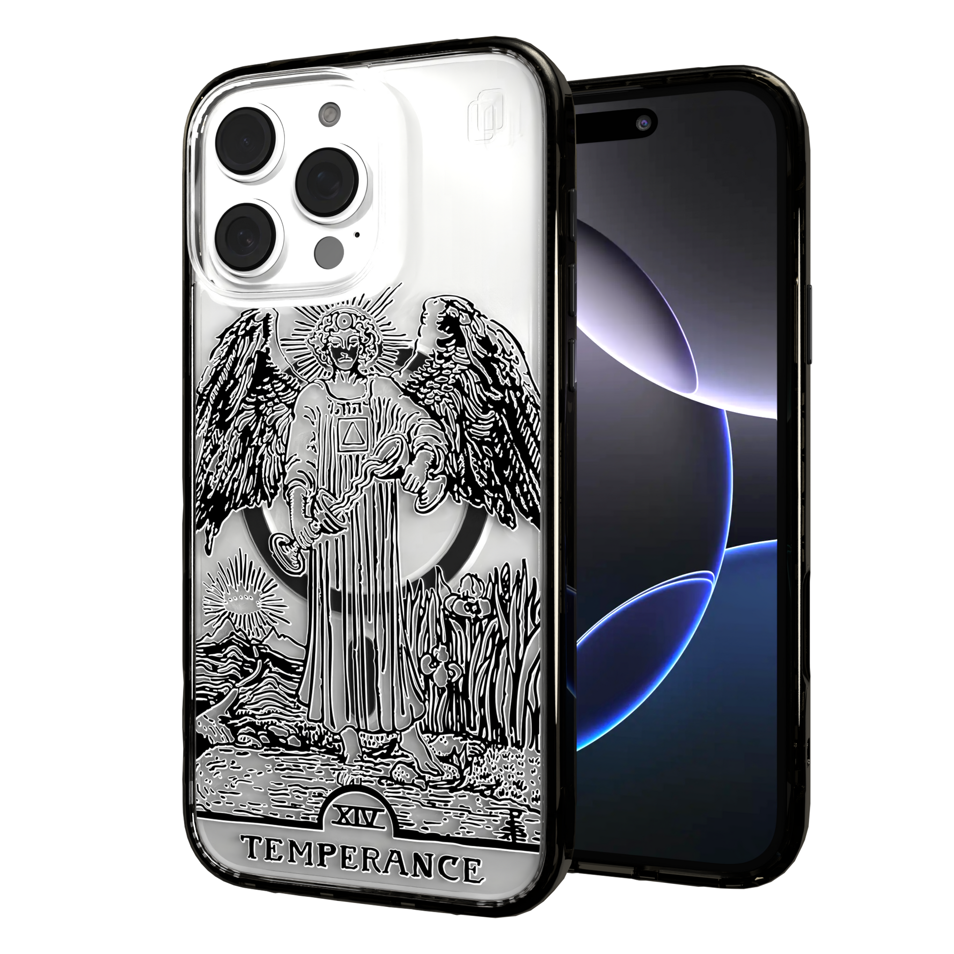 iPhone 16 Series | MagSafe | Tarot Collection | Temperance Temperance - Line / iPhone 16 Pro Max / Black