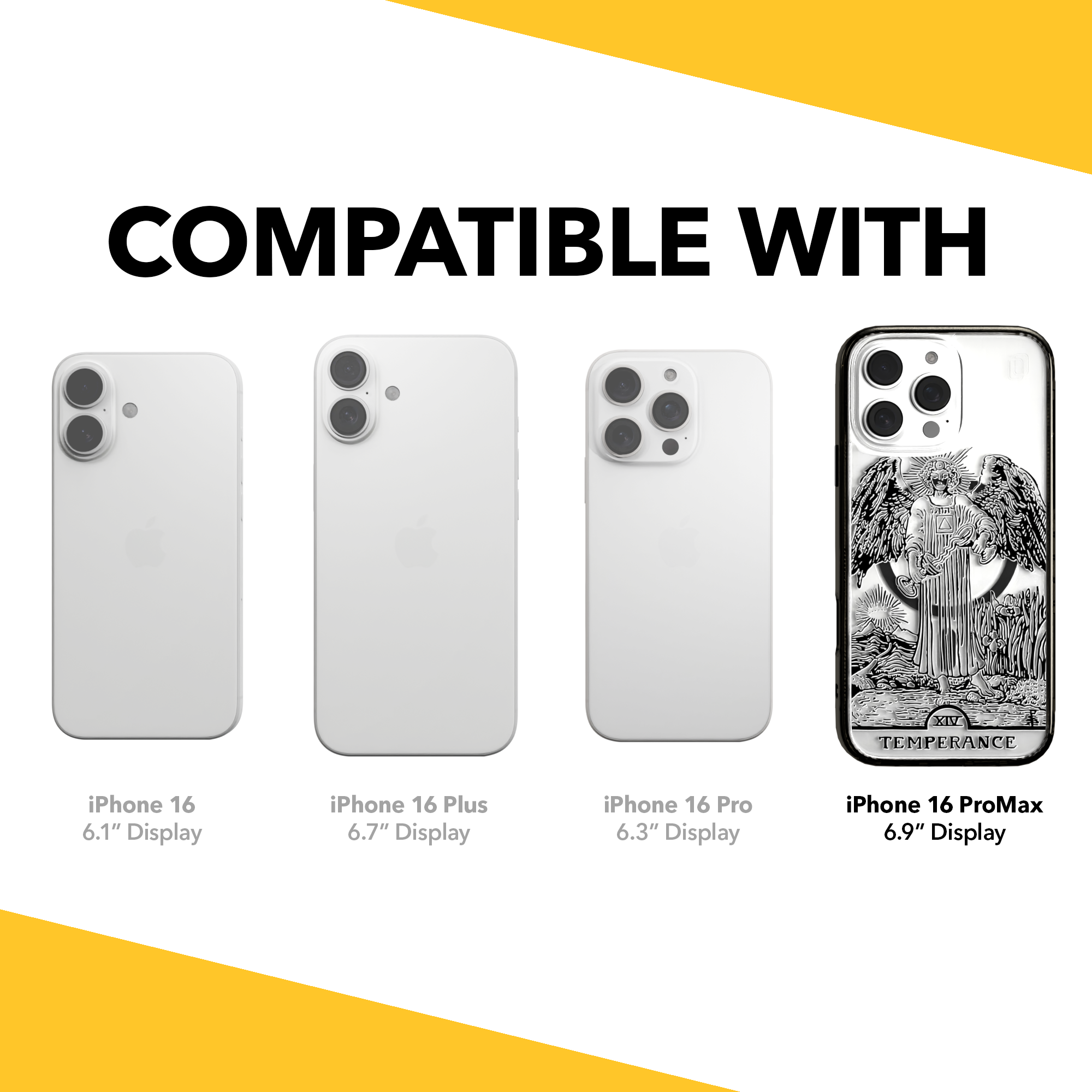 iPhone 16 Series | MagSafe | Tarot Collection | Temperance Temperance - Line / iPhone 16 Pro Max / Black