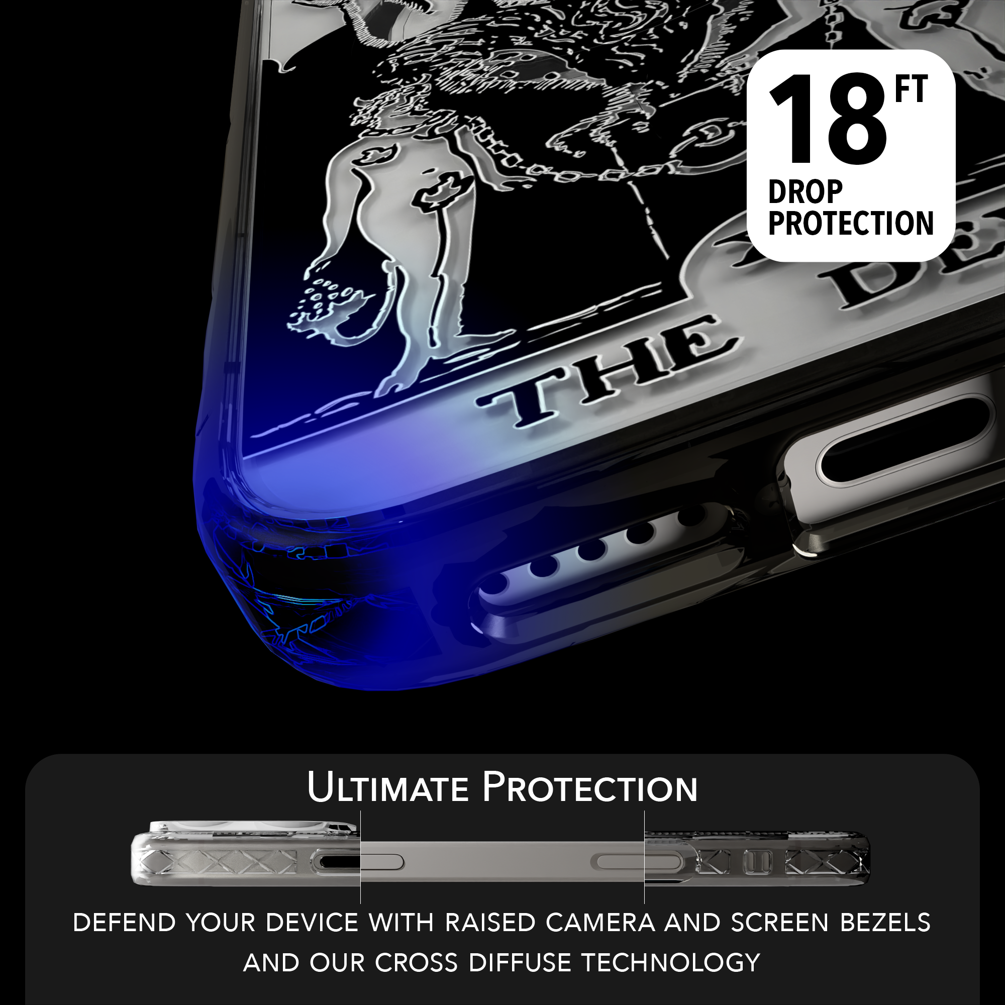 iPhone 16 Series | MagSafe | Tarot Collection | The Devil The Devil - Line / iPhone 16 Pro Max / Black