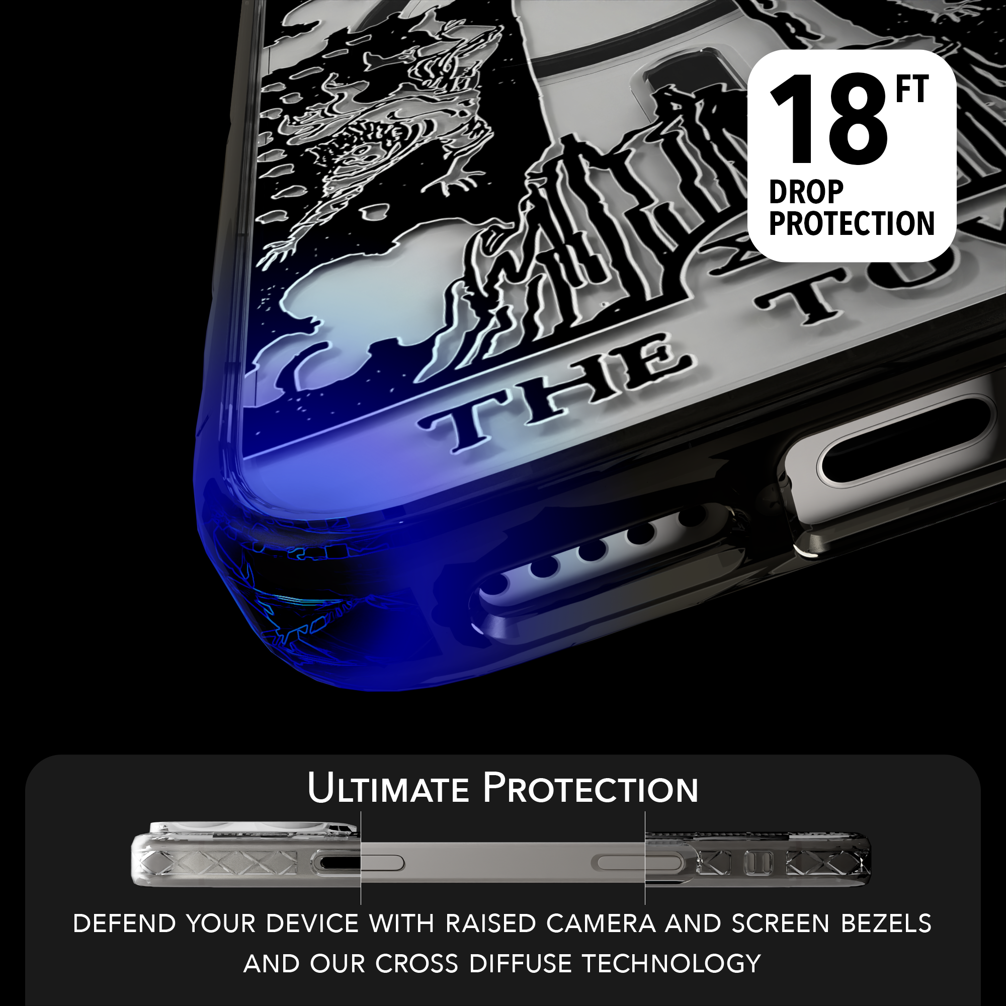 iPhone 16 Series | MagSafe | Tarot Collection | The Tower The Tower - Line / iPhone 16 Pro Max / Black