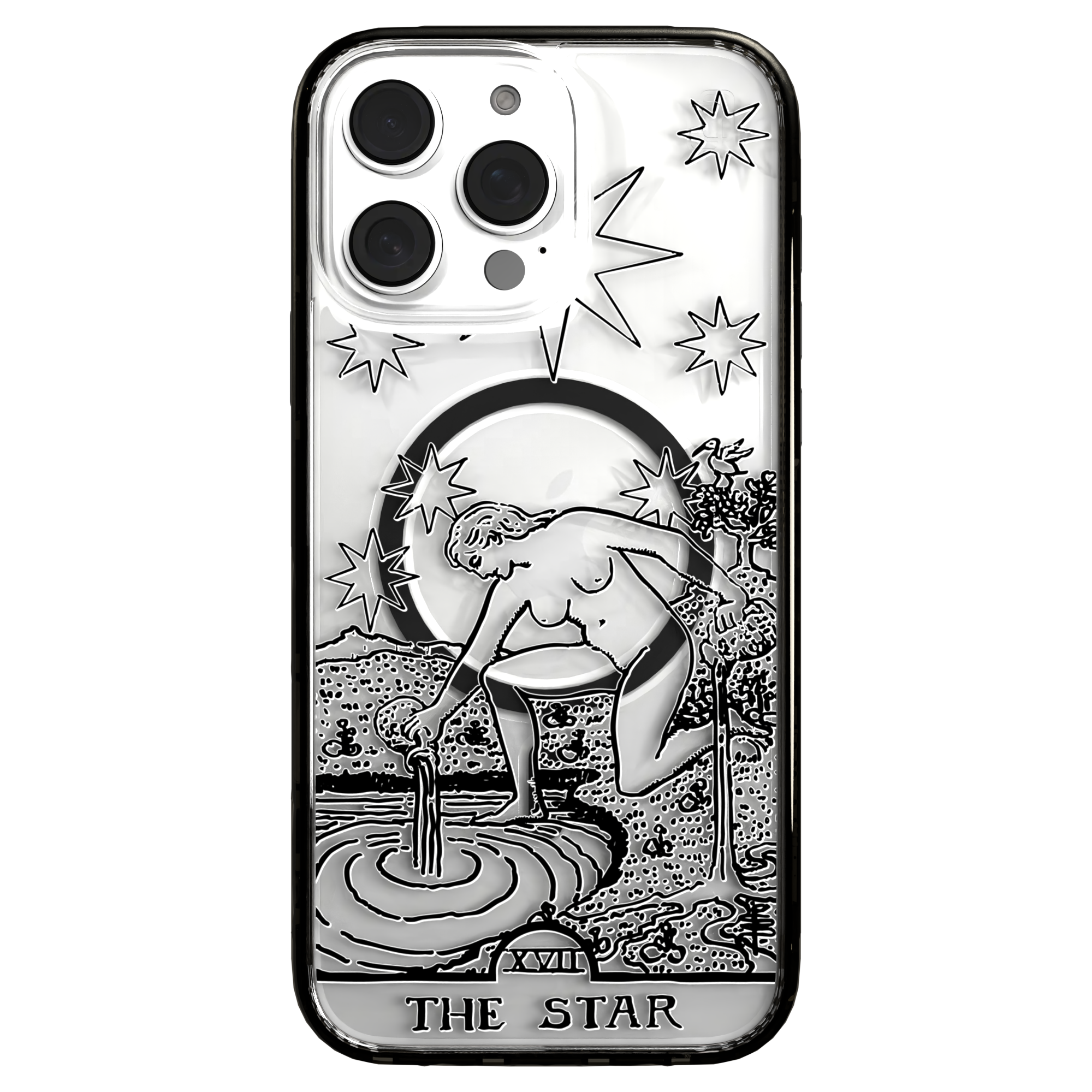 iPhone 16 Series | MagSafe | Tarot Collection | The Star The Star - Line / iPhone 16 Pro Max / Black