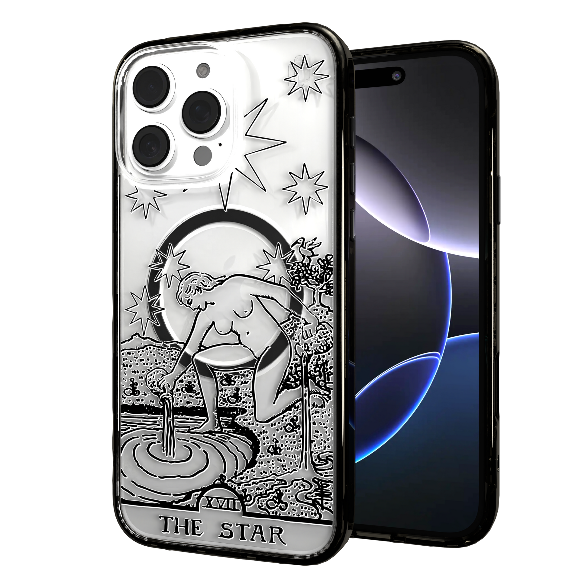 iPhone 16 Series | MagSafe | Tarot Collection | The Star The Star - Line / iPhone 16 Pro Max / Black