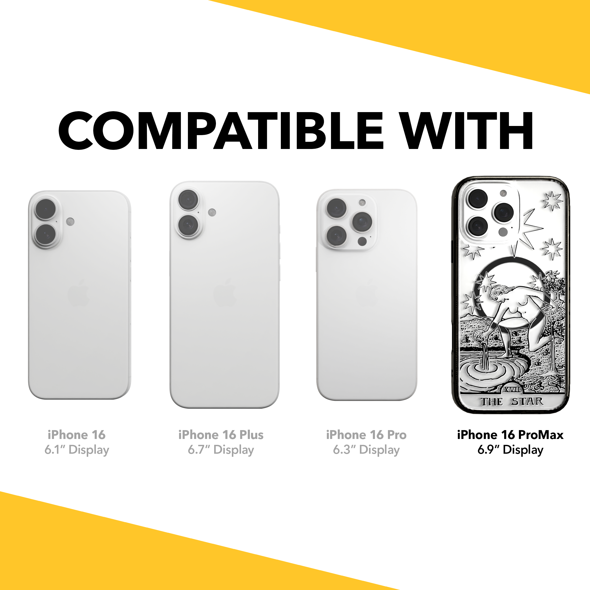 iPhone 16 Series | MagSafe | Tarot Collection | The Star The Star - Line / iPhone 16 Pro Max / Black