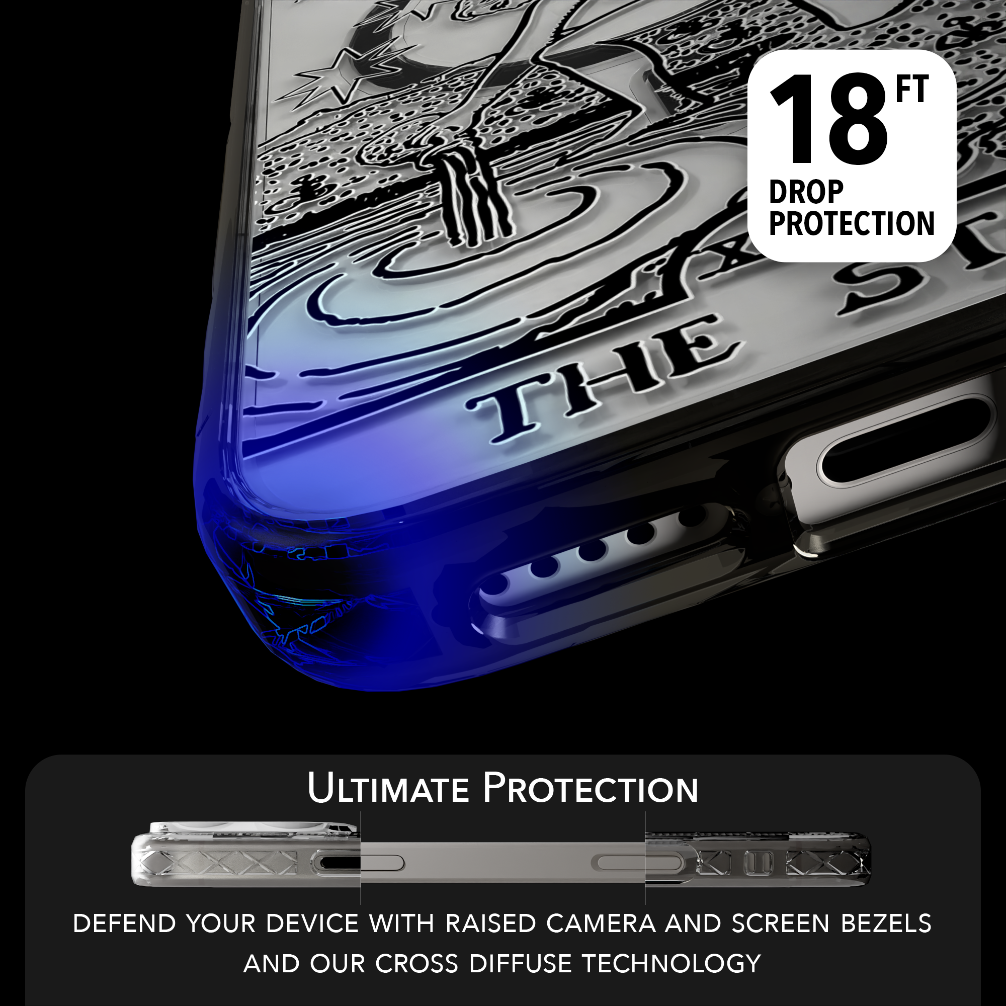 iPhone 16 Series | MagSafe | Tarot Collection | The Star The Star - Line / iPhone 16 Pro Max / Black