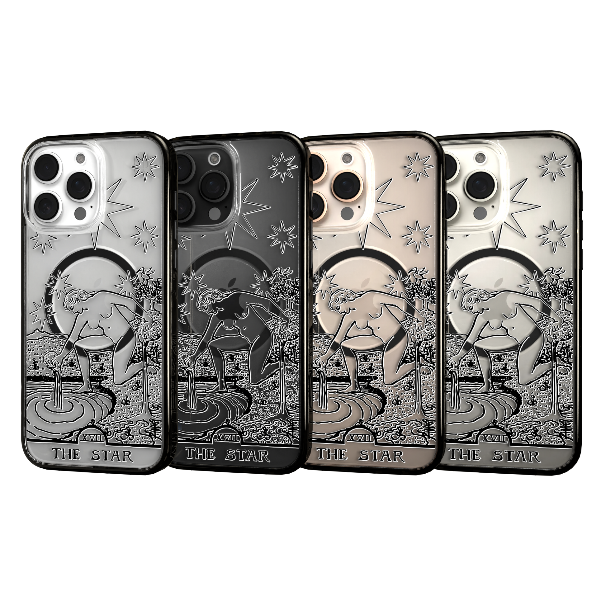 iPhone 16 Series | MagSafe | Tarot Collection | The Star The Star - Line / iPhone 16 Pro Max / Black