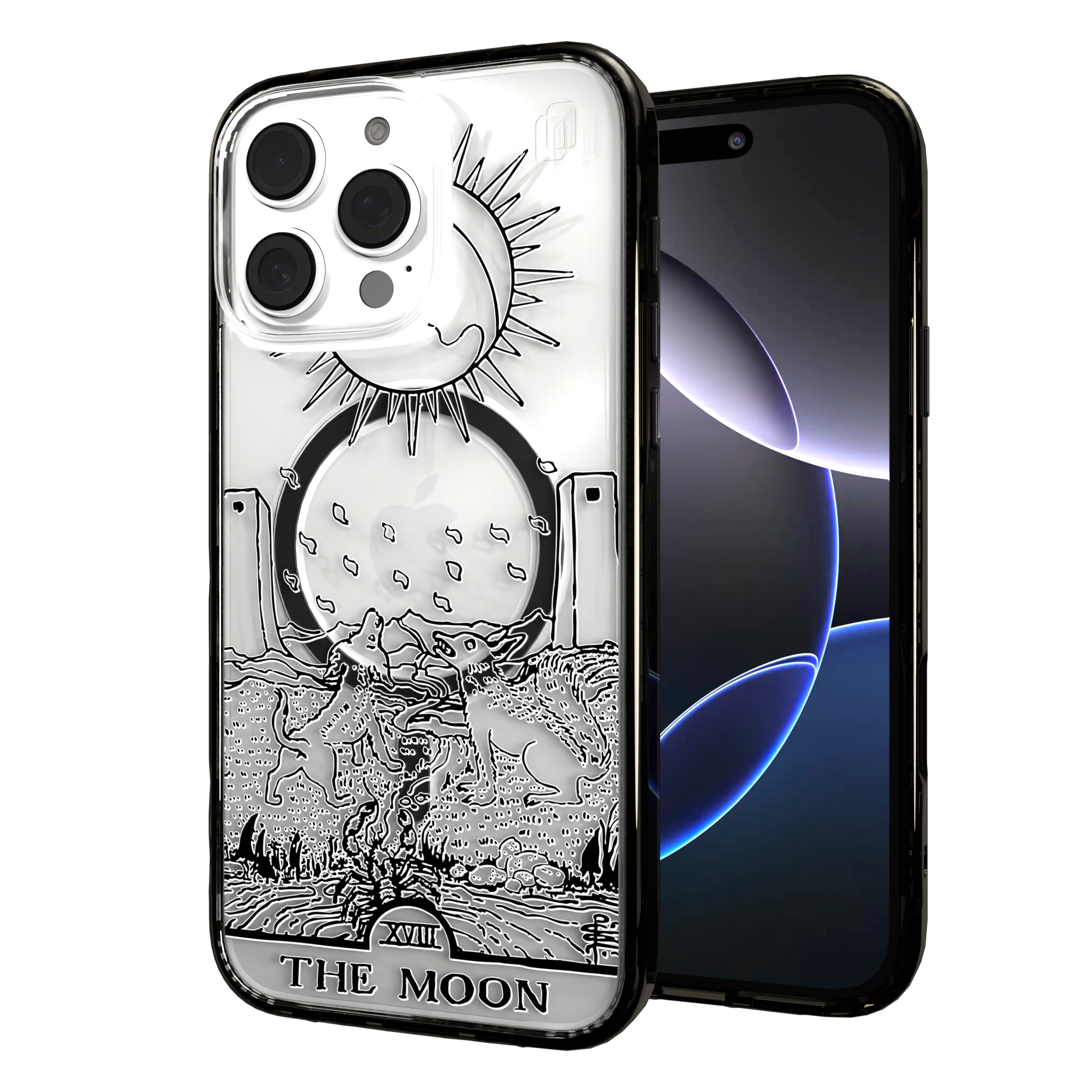 iPhone 16 Series | MagSafe | Tarot Collection | The Moon The Moon - Line / iPhone 16 Pro Max / Black