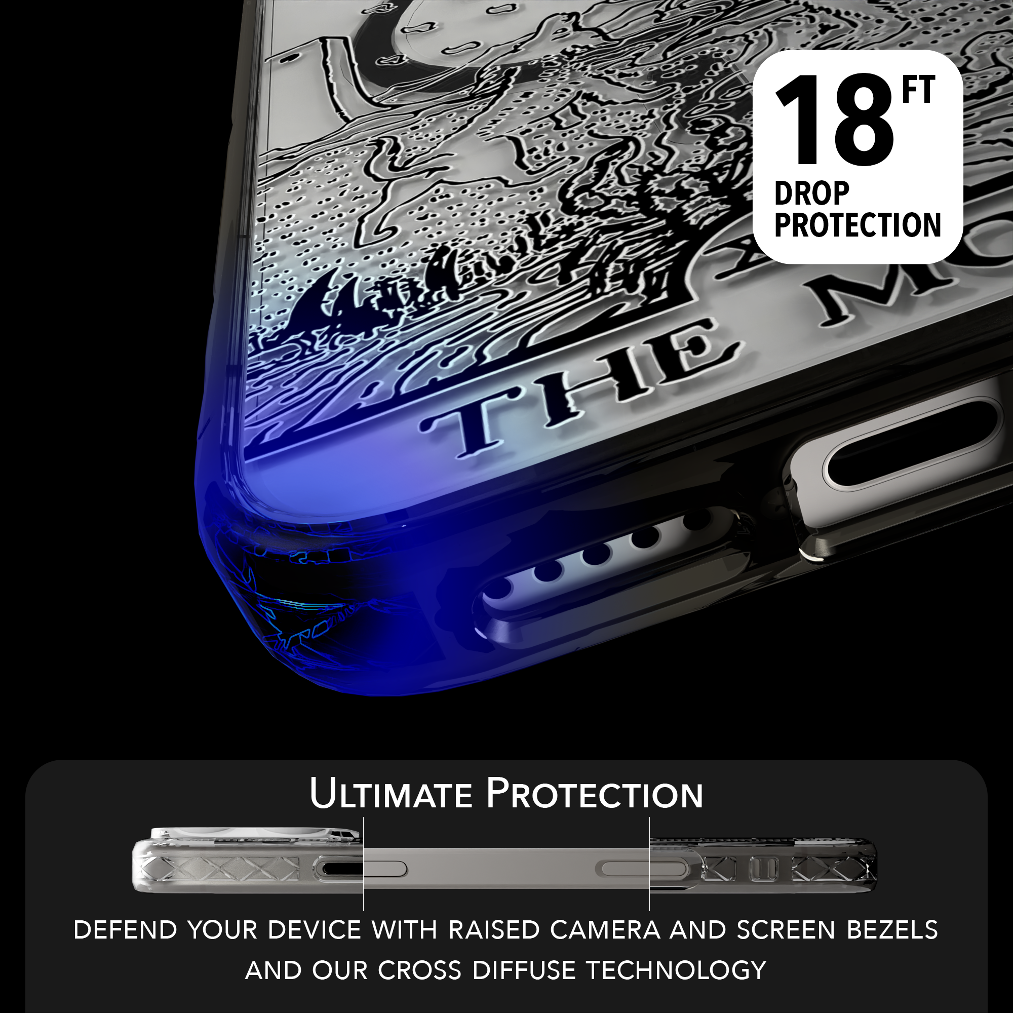 iPhone 16 Series | MagSafe | Tarot Collection | The Moon The Moon - Line / iPhone 16 Pro Max / Black