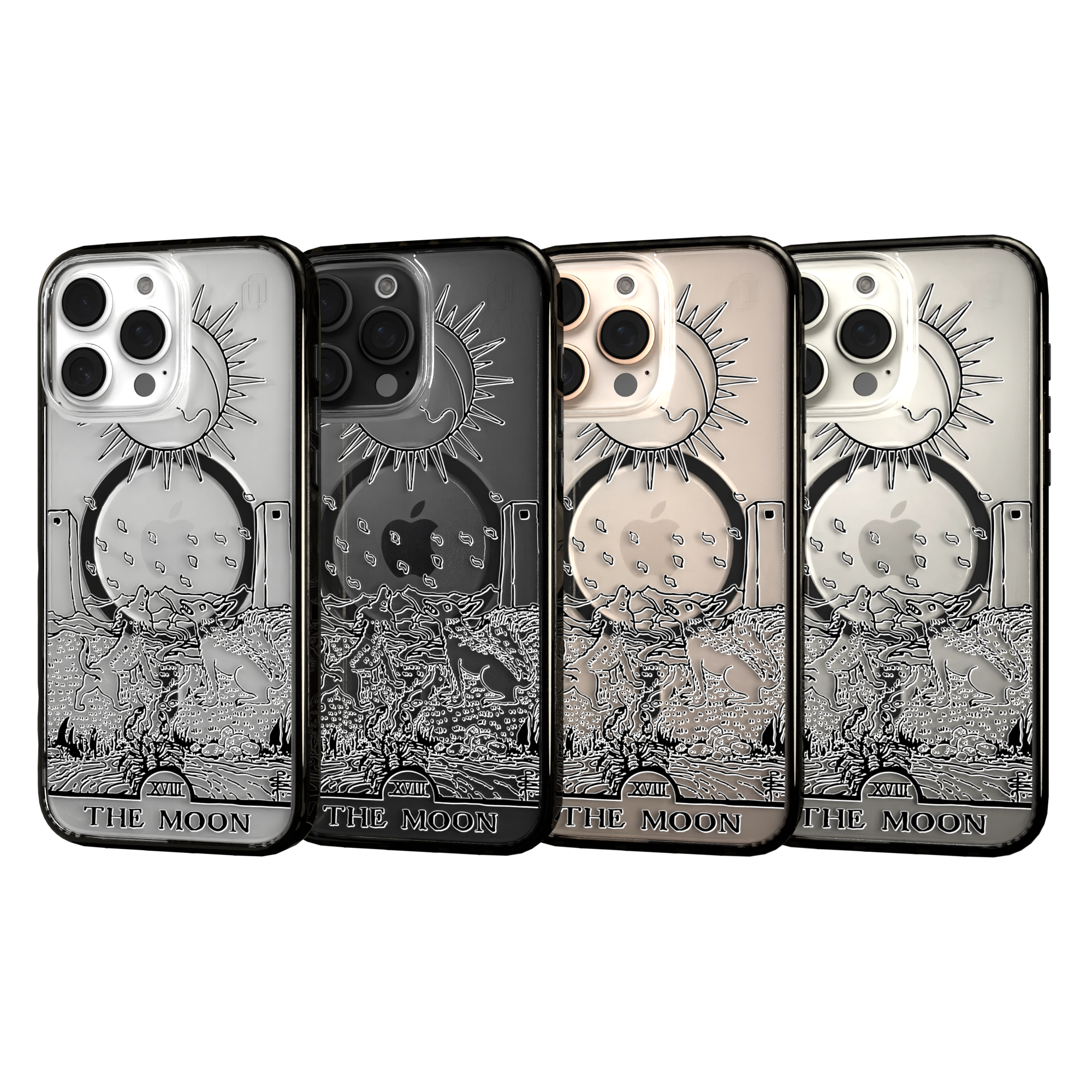 iPhone 16 Series | MagSafe | Tarot Collection | The Moon The Moon - Line / iPhone 16 Pro Max / Black