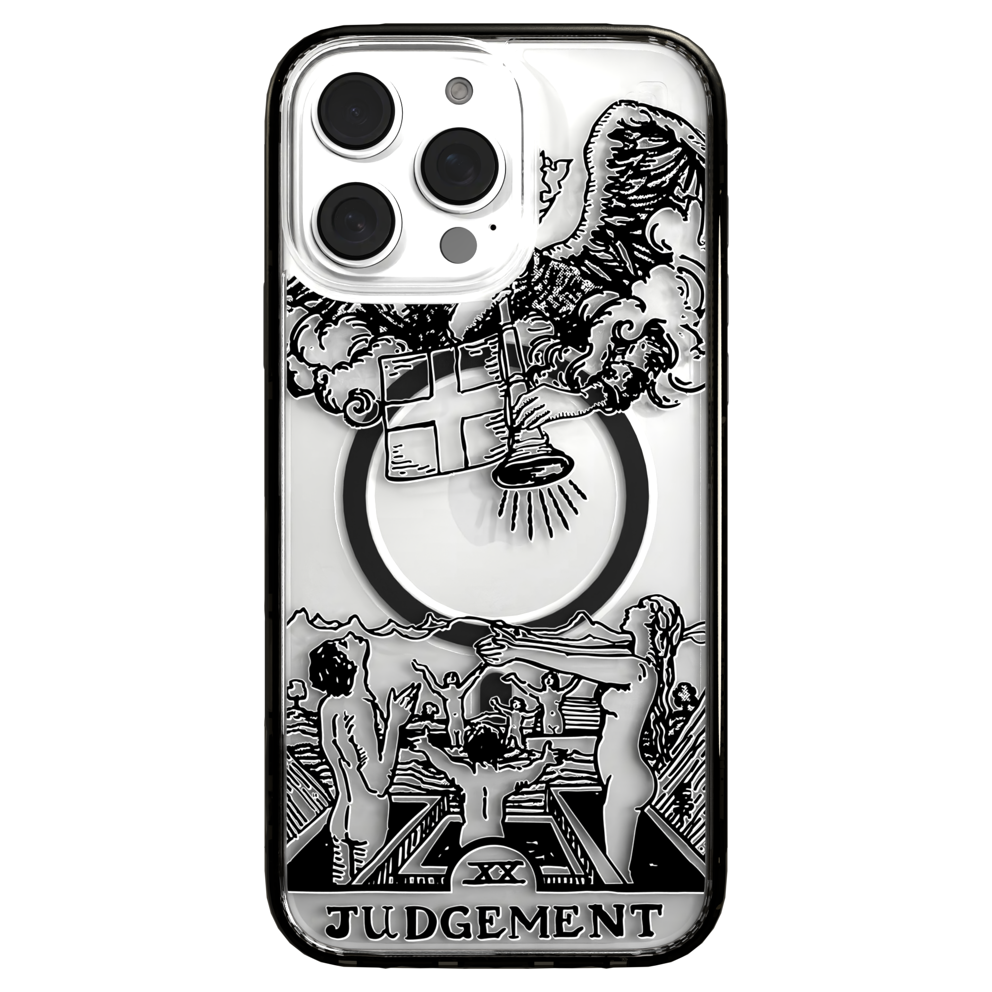 iPhone 16 Series | MagSafe | Tarot Collection | Judgement Judgement - Line / iPhone 16 Pro Max / Black