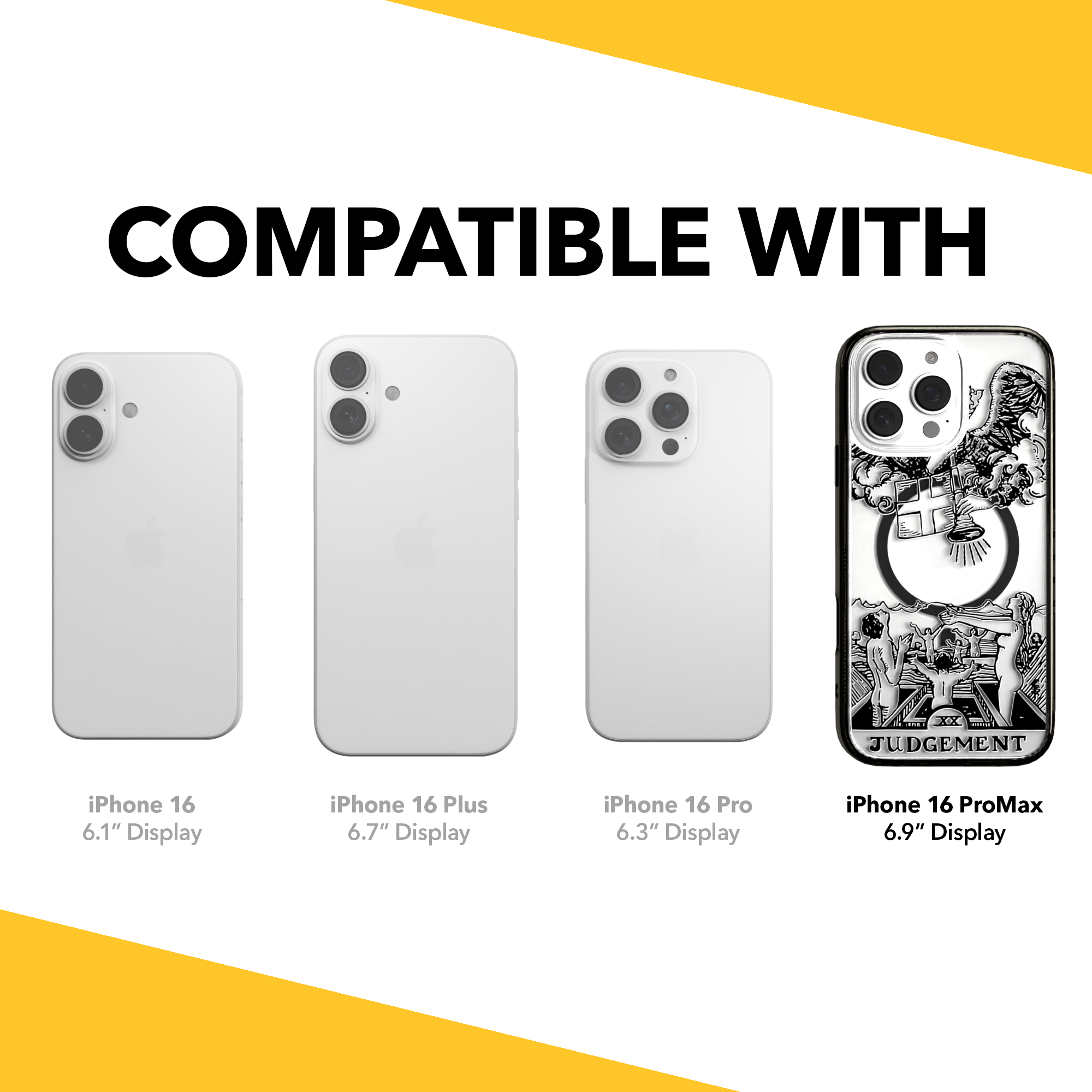iPhone 16 Series | MagSafe | Tarot Collection | Judgement Judgement - Line / iPhone 16 Pro Max / Black