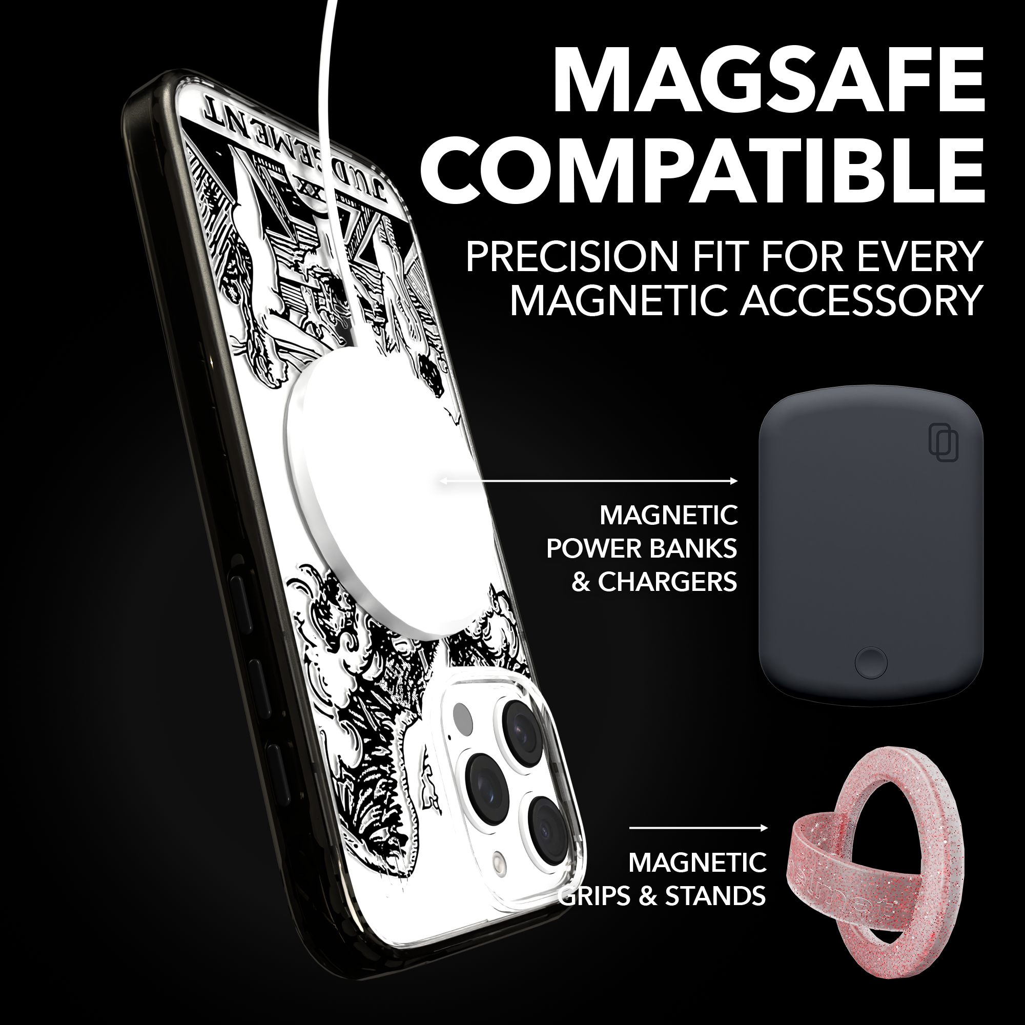 iPhone 16 Series | MagSafe | Tarot Collection | Judgement Judgement - Line / iPhone 16 Pro Max / Black