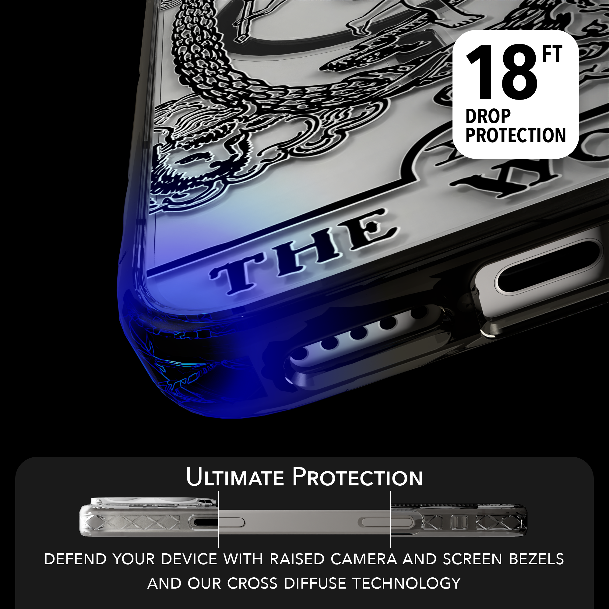iPhone 16 Series | MagSafe | Tarot Collection | The World The World - Line / iPhone 16 Pro Max / Black
