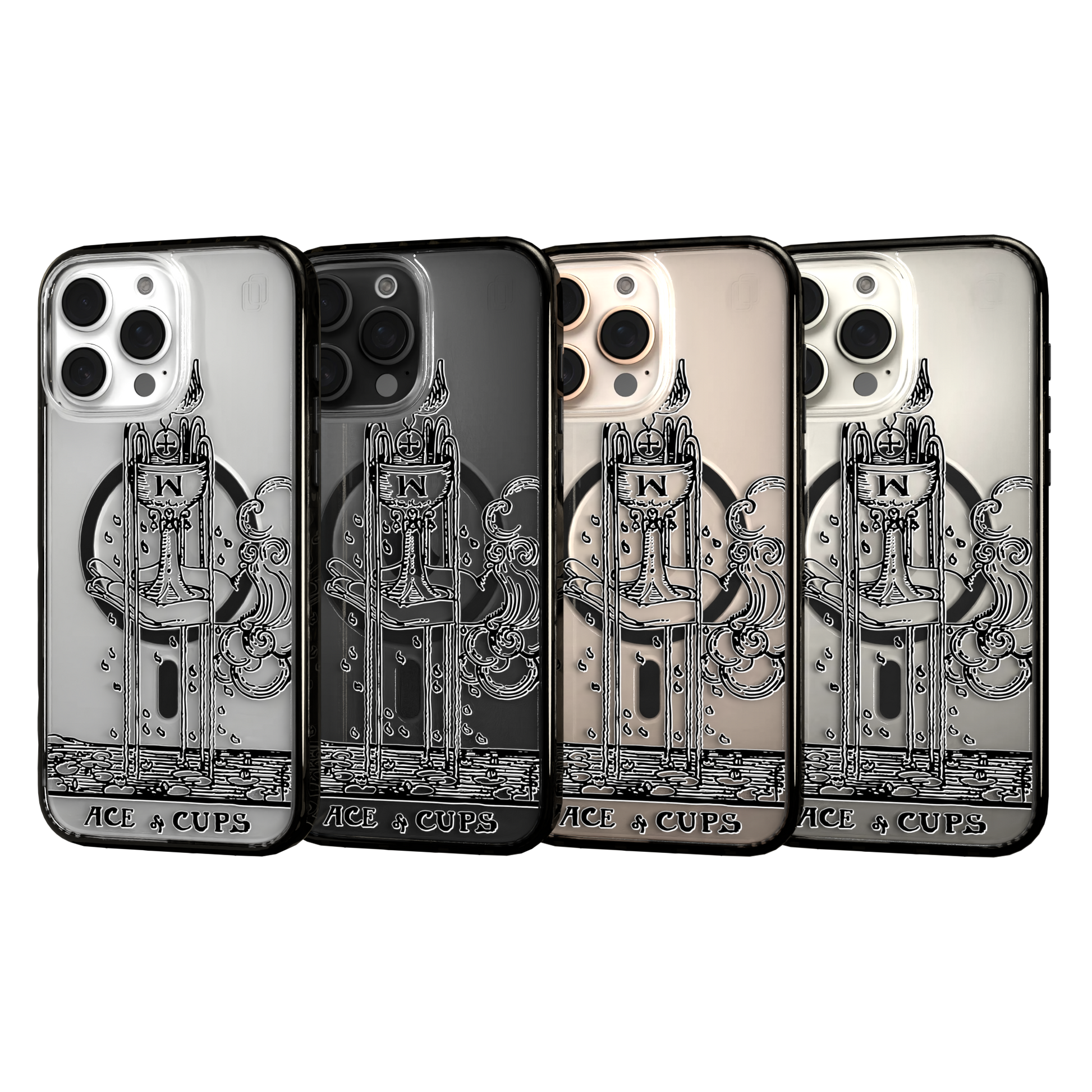 iPhone 16 Series | MagSafe | Tarot Collection | Ace of Cups Ace of Cups - Line / iPhone 16 Pro Max / Black