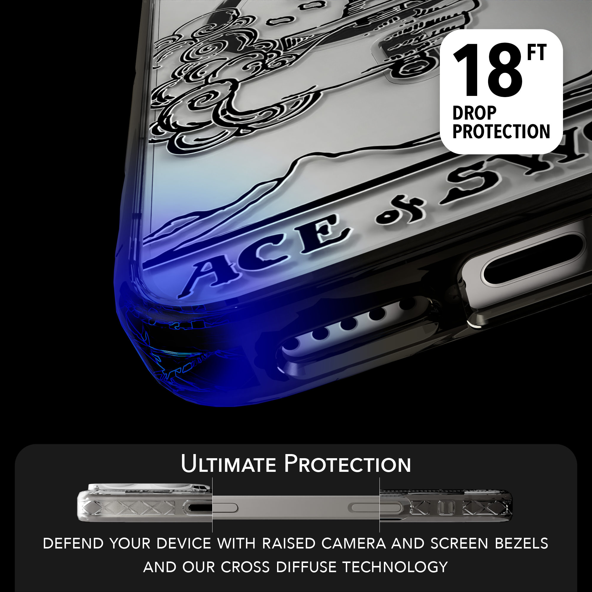 iPhone 16 Series | MagSafe | Tarot Collection | Ace of Swords Ace of Swords - Line / iPhone 16 Pro Max / Black
