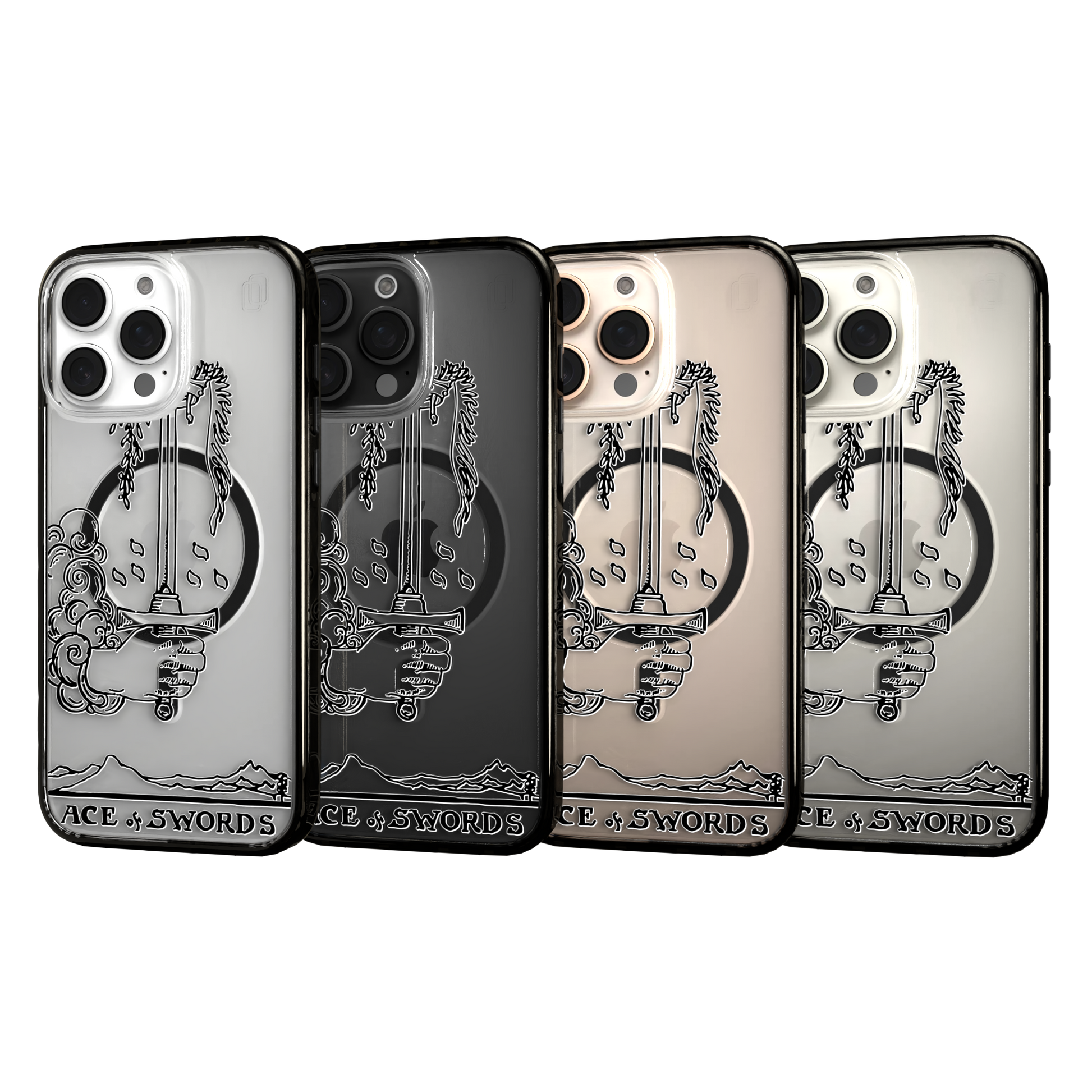 iPhone 16 Series | MagSafe | Tarot Collection | Ace of Swords Ace of Swords - Line / iPhone 16 Pro Max / Black