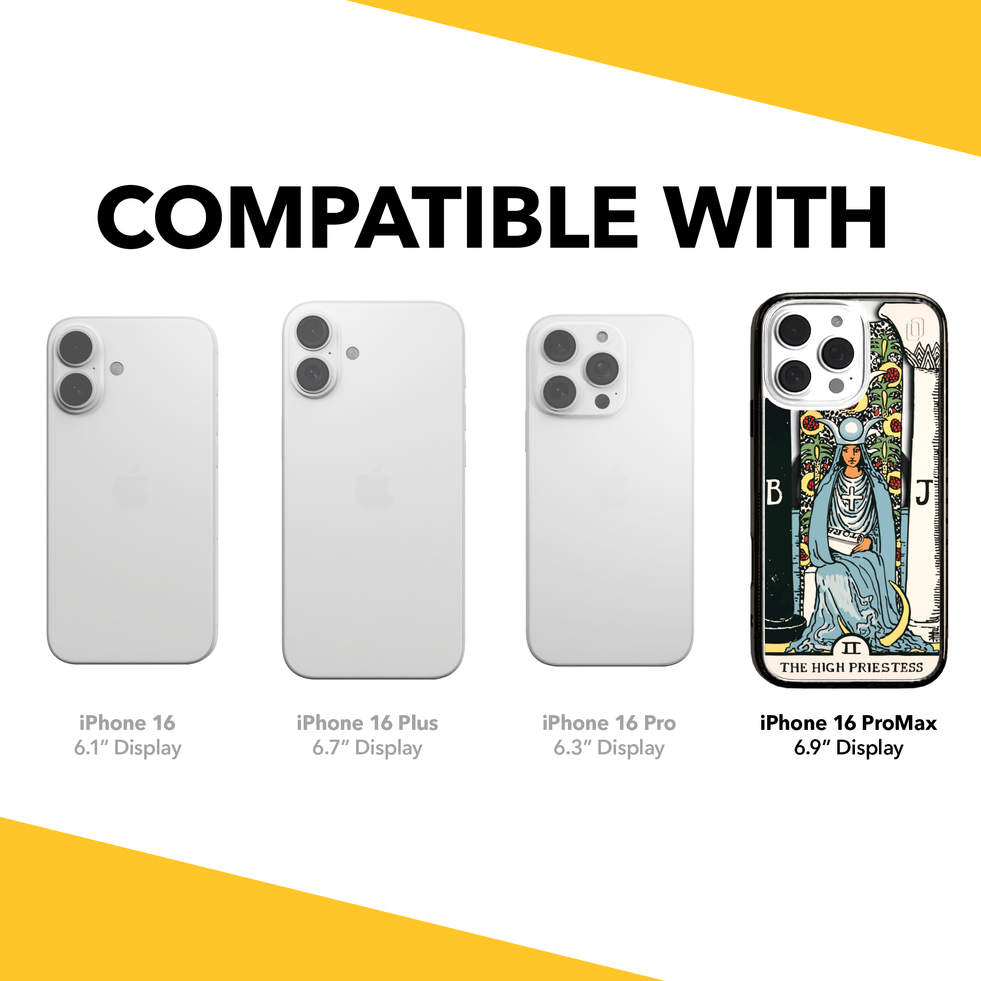 iPhone 16 Series | MagSafe | Tarot Collection | The High Priestess The High Priestess - Color / iPhone 16 Pro Max / Black