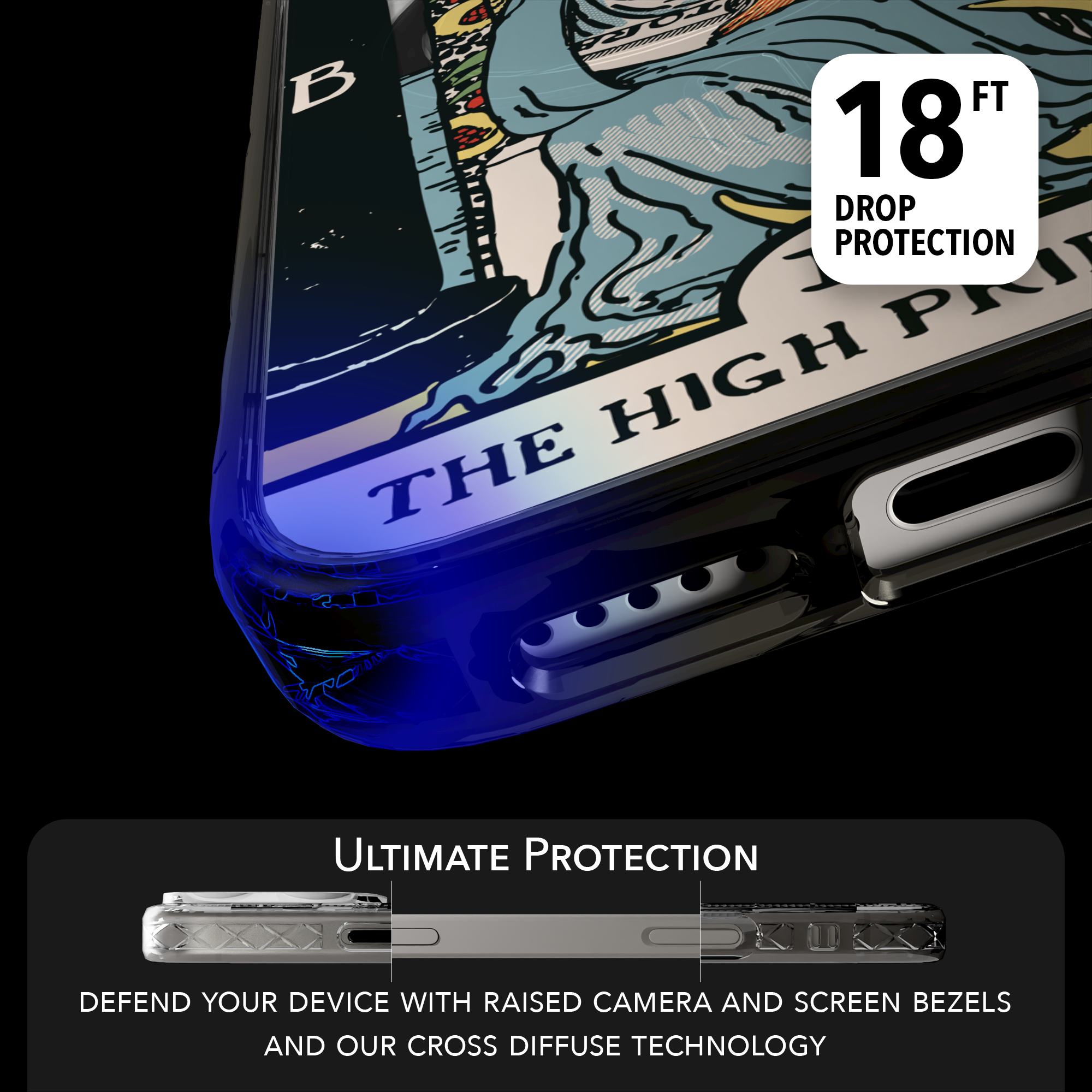 iPhone 16 Series | MagSafe | Tarot Collection | The High Priestess The High Priestess - Color / iPhone 16 Pro Max / Black