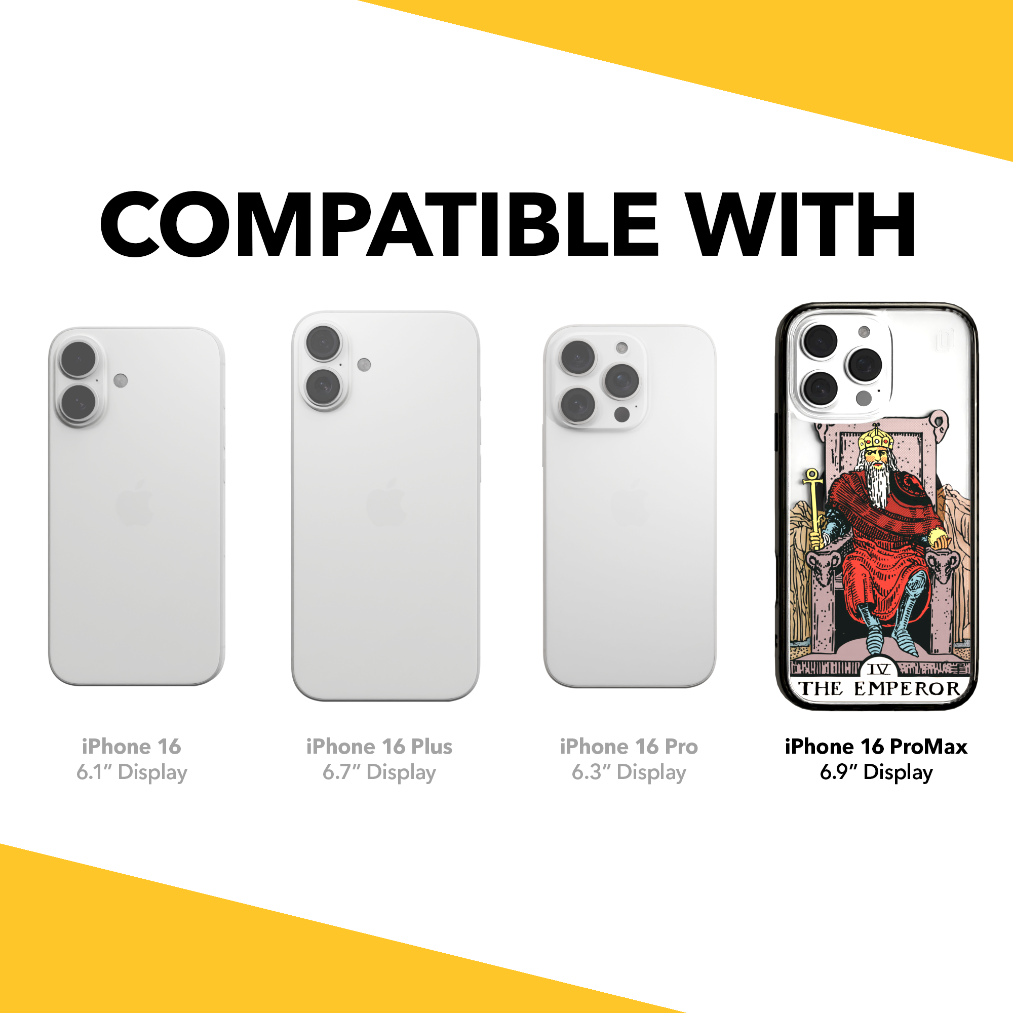 iPhone 16 Series | MagSafe | Tarot Collection | The Emperor The Emperor - Color / iPhone 16 Pro Max / Black
