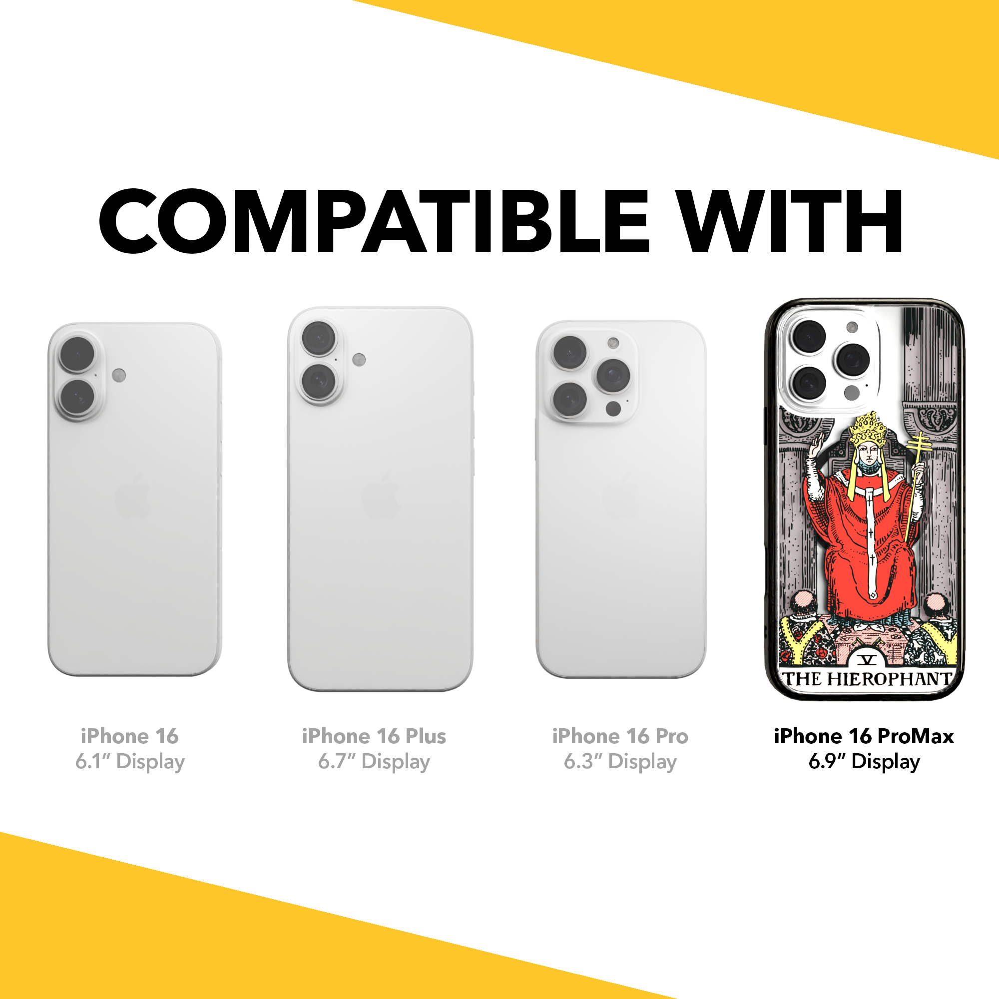 iPhone 16 Series | MagSafe | Tarot Collection | The Hierophant The Hierophant - Color / iPhone 16 Pro Max / Black